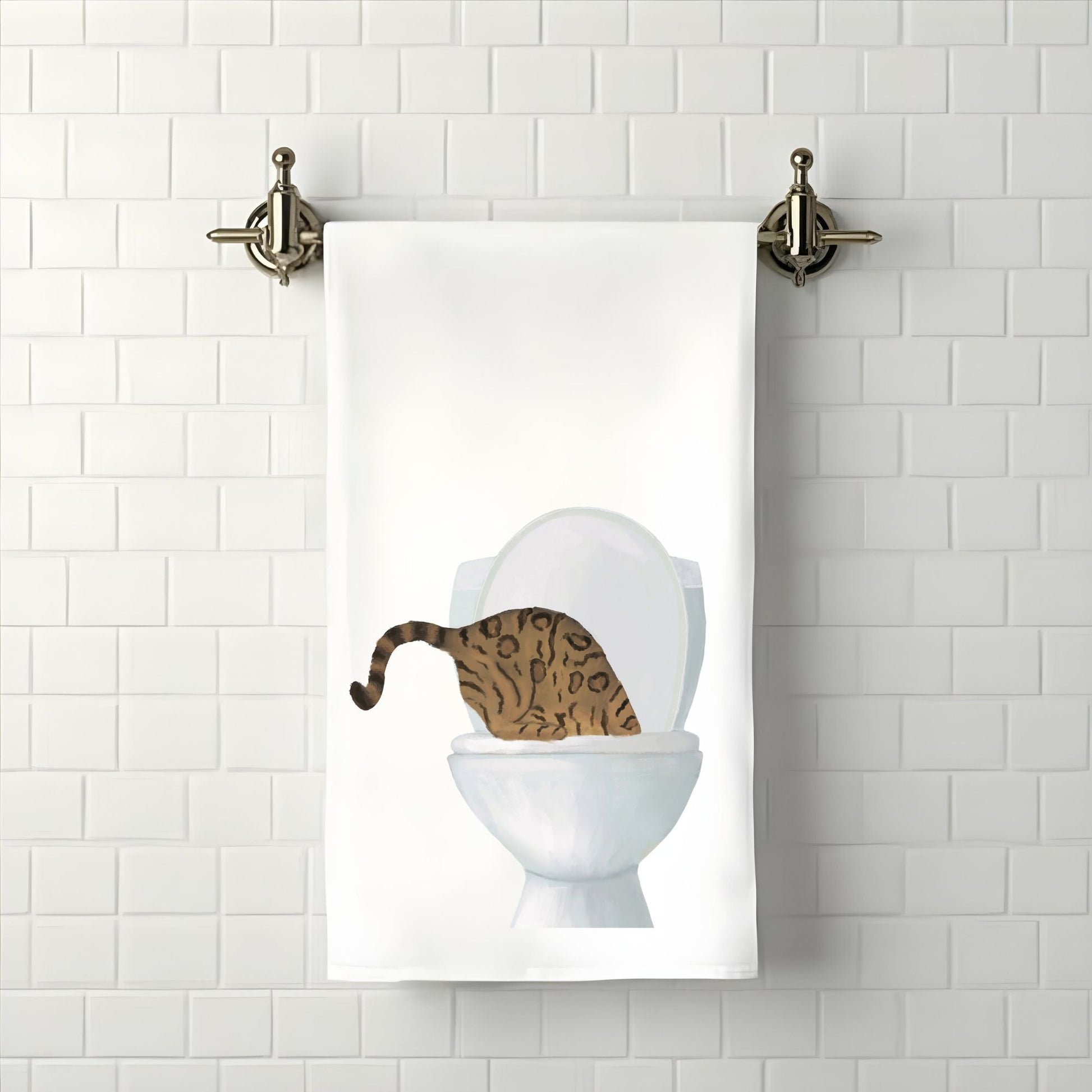 Bengal Cat Bathroom Towel - MerikaArt