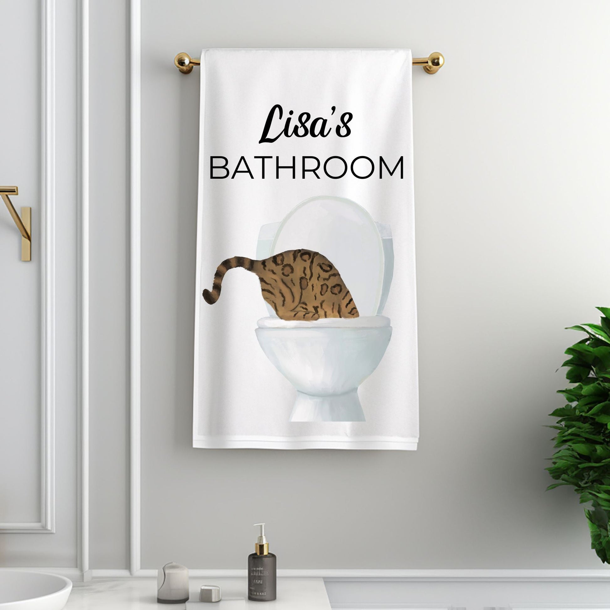 Bengal Cat Bathroom Towel - MerikaArt