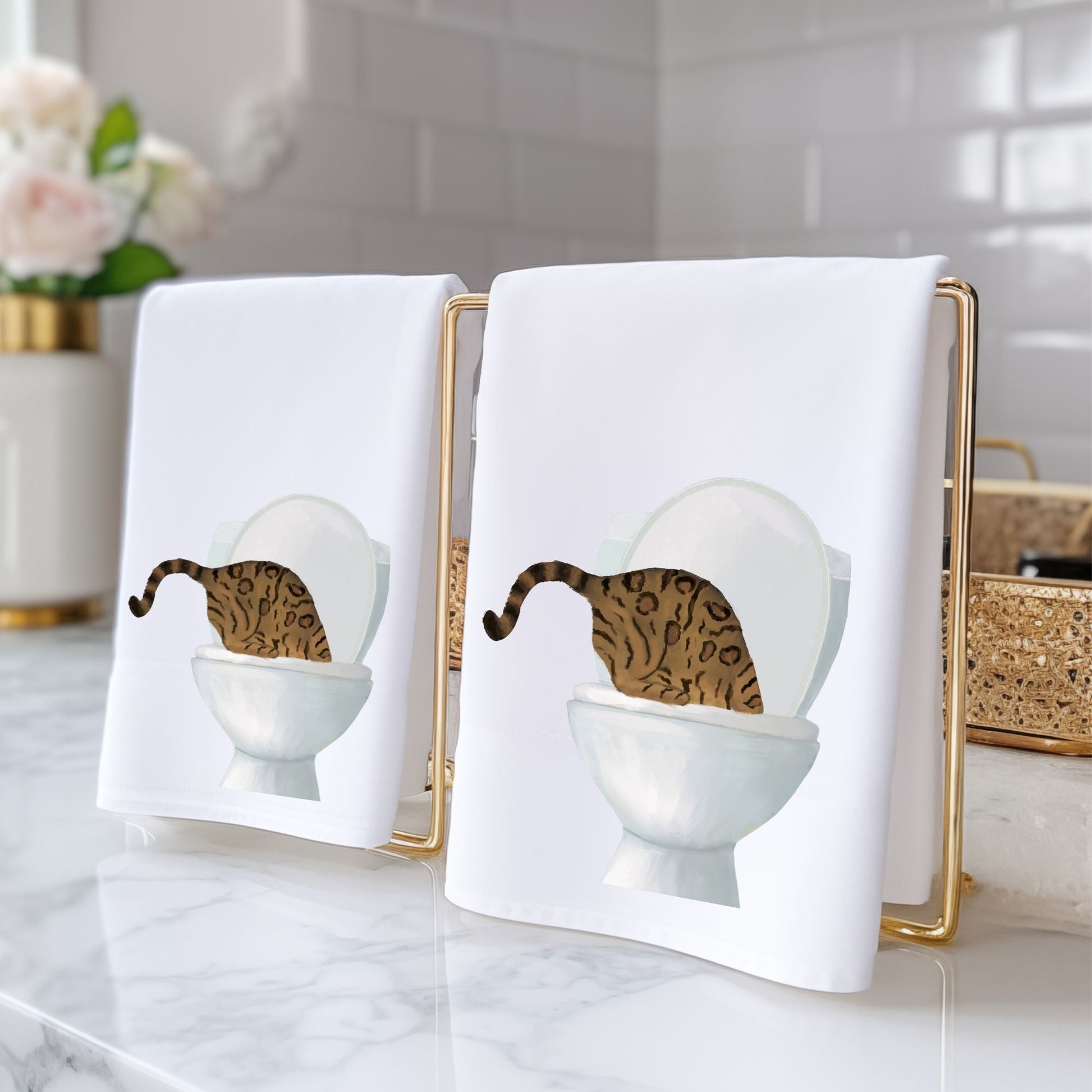 Bengal Cat Bathroom Towel - MerikaArt