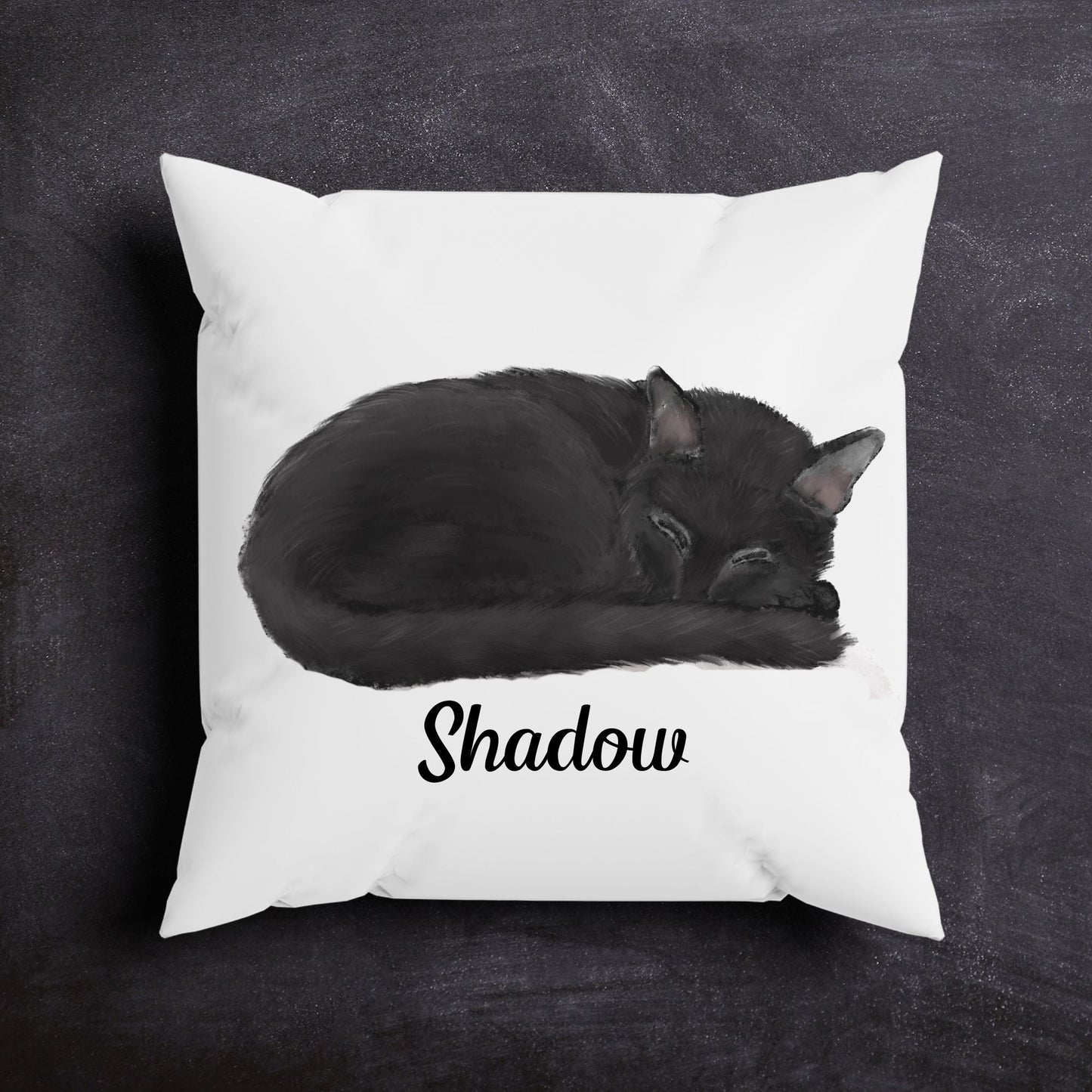 Black Cat Pillow - MerikaArt
