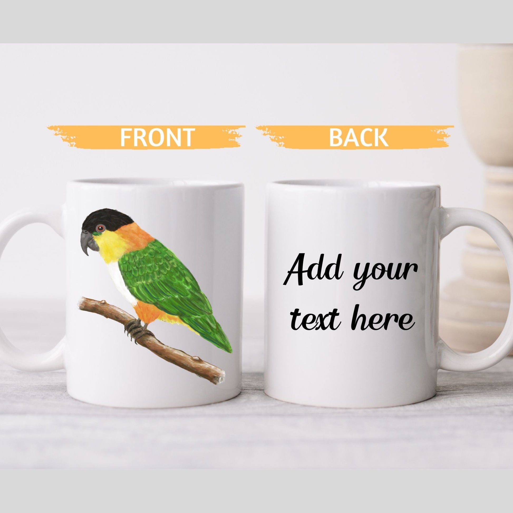 Black - Headed Caique Mug - MerikaArt