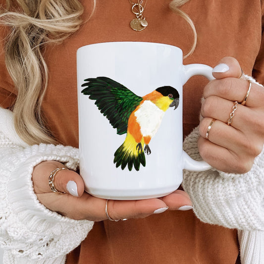 Black - Headed Caique Mug - MerikaArt