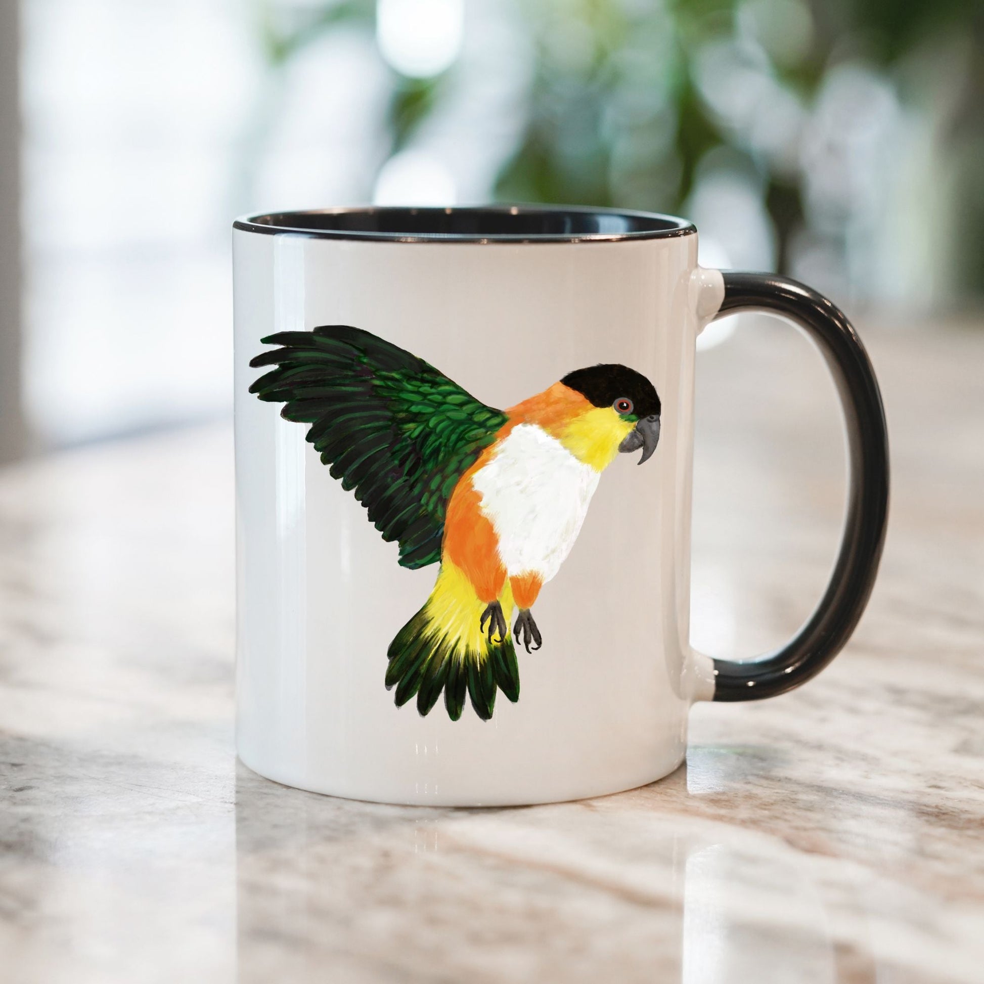 Black - Headed Caique Mug - MerikaArt