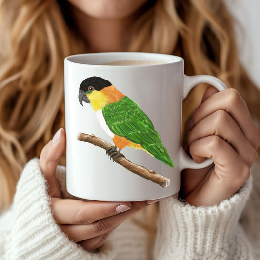 Black - Headed Caique Mug - MerikaArt
