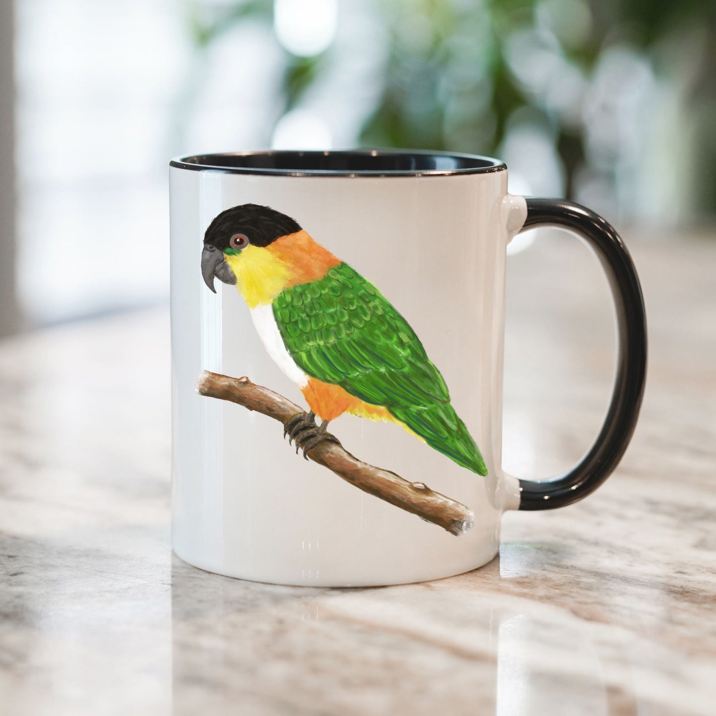 Black - Headed Caique Mug - MerikaArt