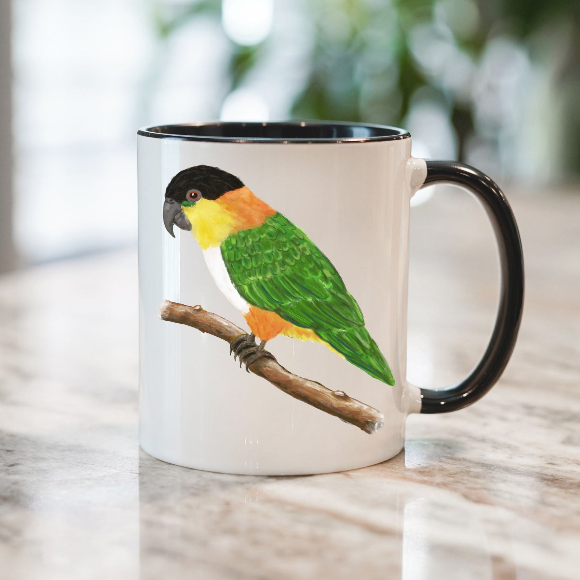 Black - Headed Caique Mug - MerikaArt