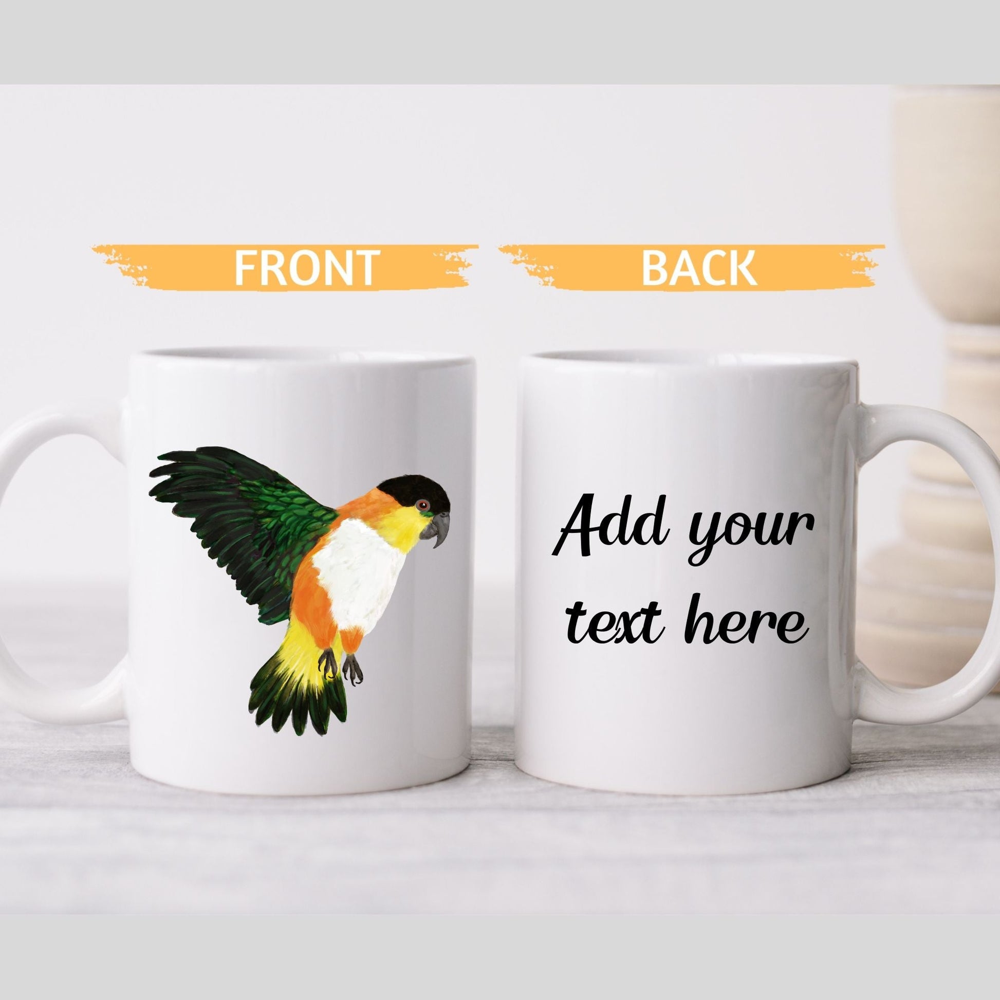 Black - Headed Caique Mug - MerikaArt