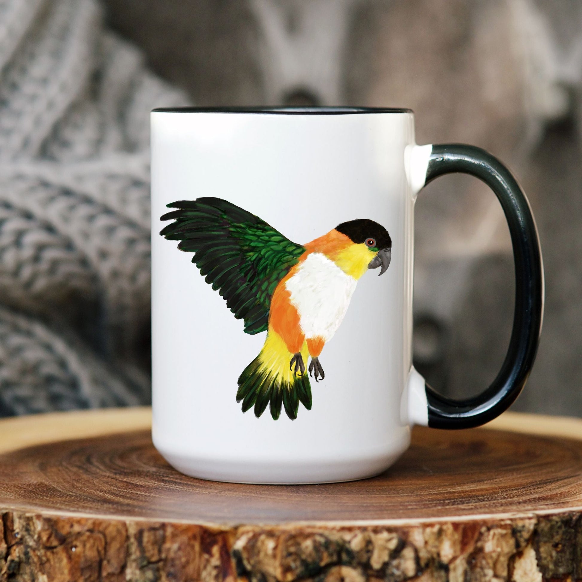 Black - Headed Caique Mug - MerikaArt