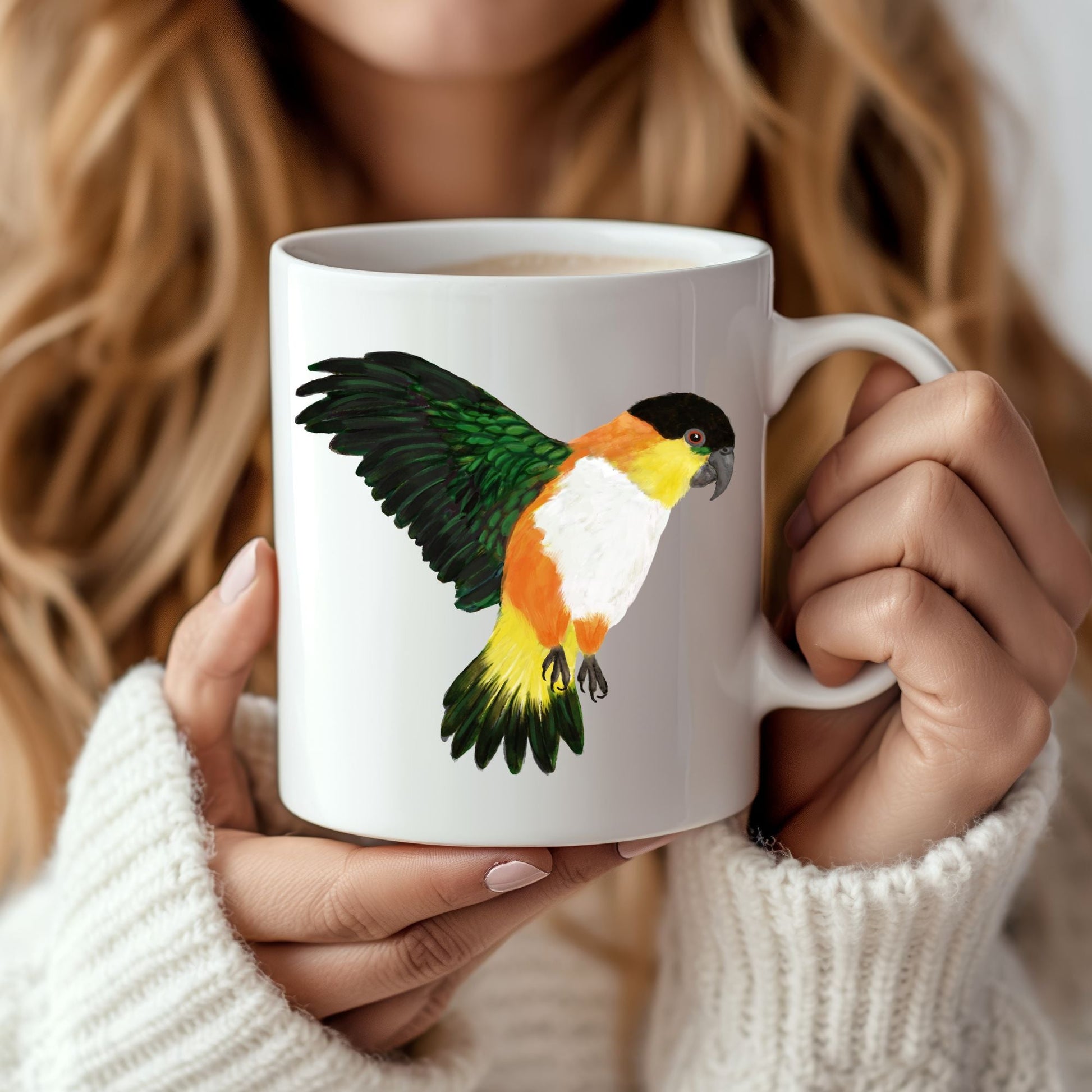Black - Headed Caique Mug - MerikaArt