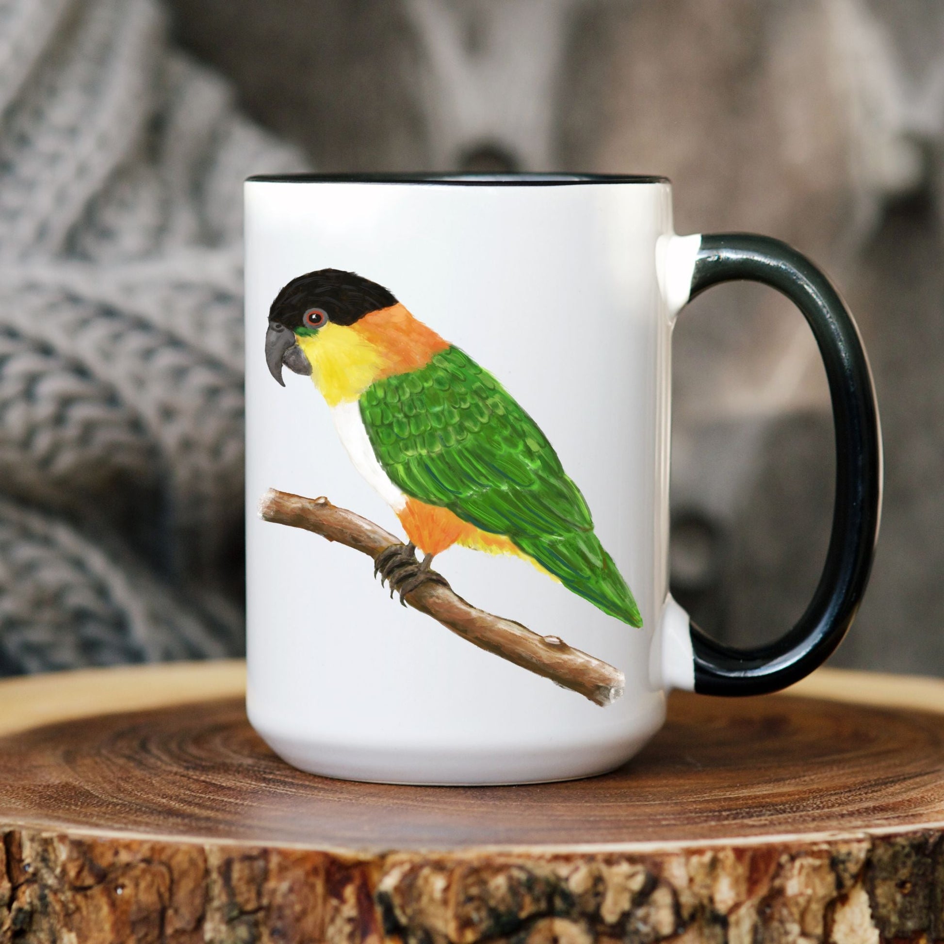 Black - Headed Caique Mug - MerikaArt