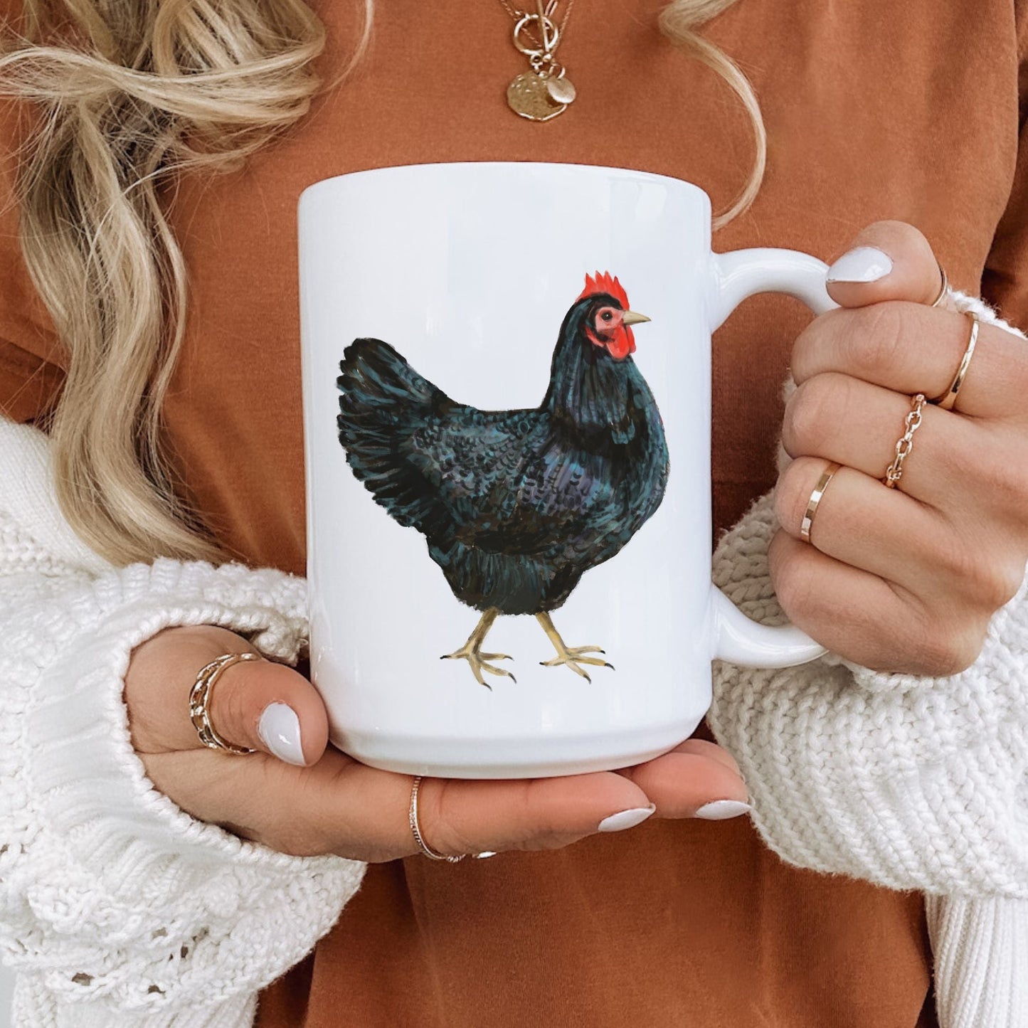 Black Hen Mug - MerikaArt