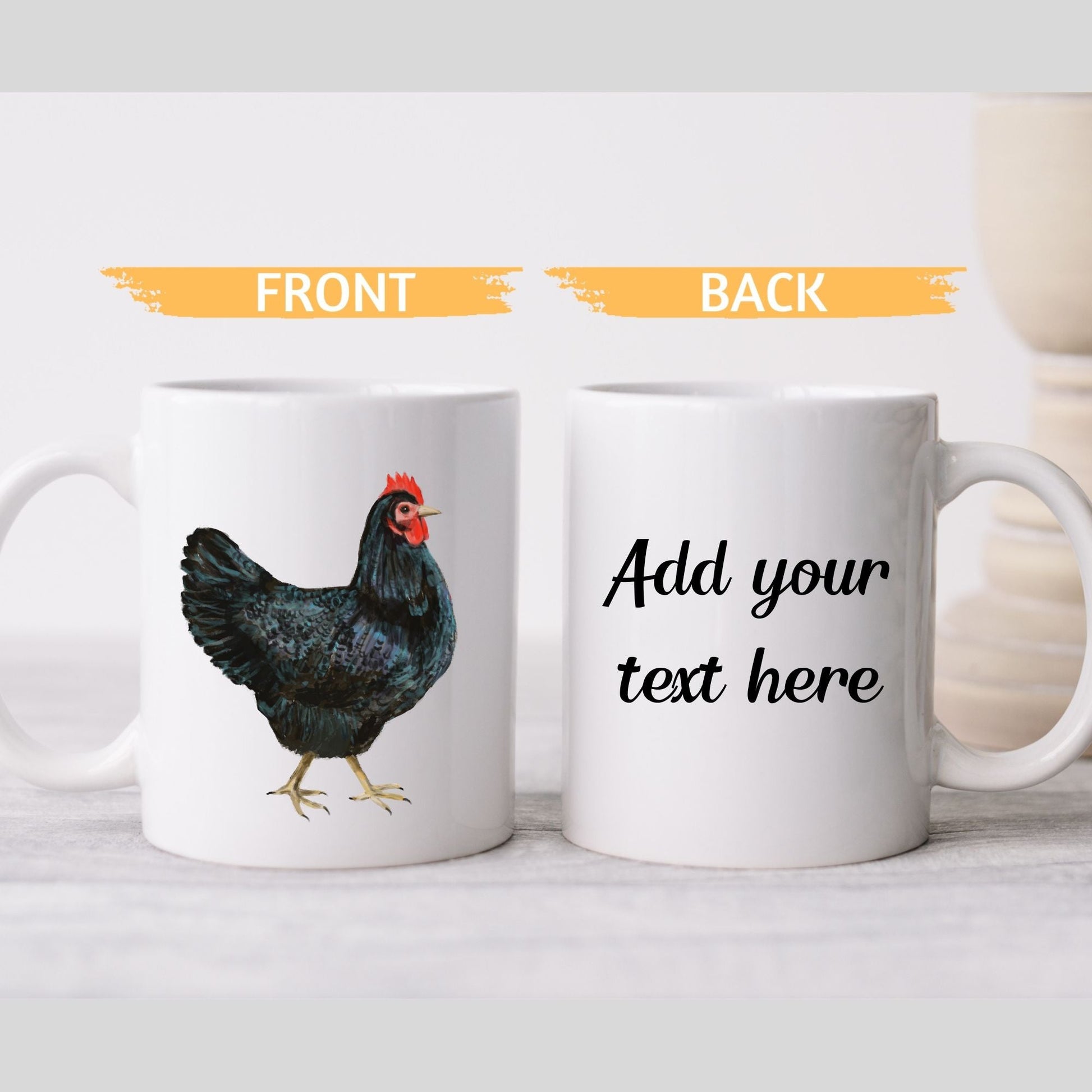 Black Hen Mug - MerikaArt