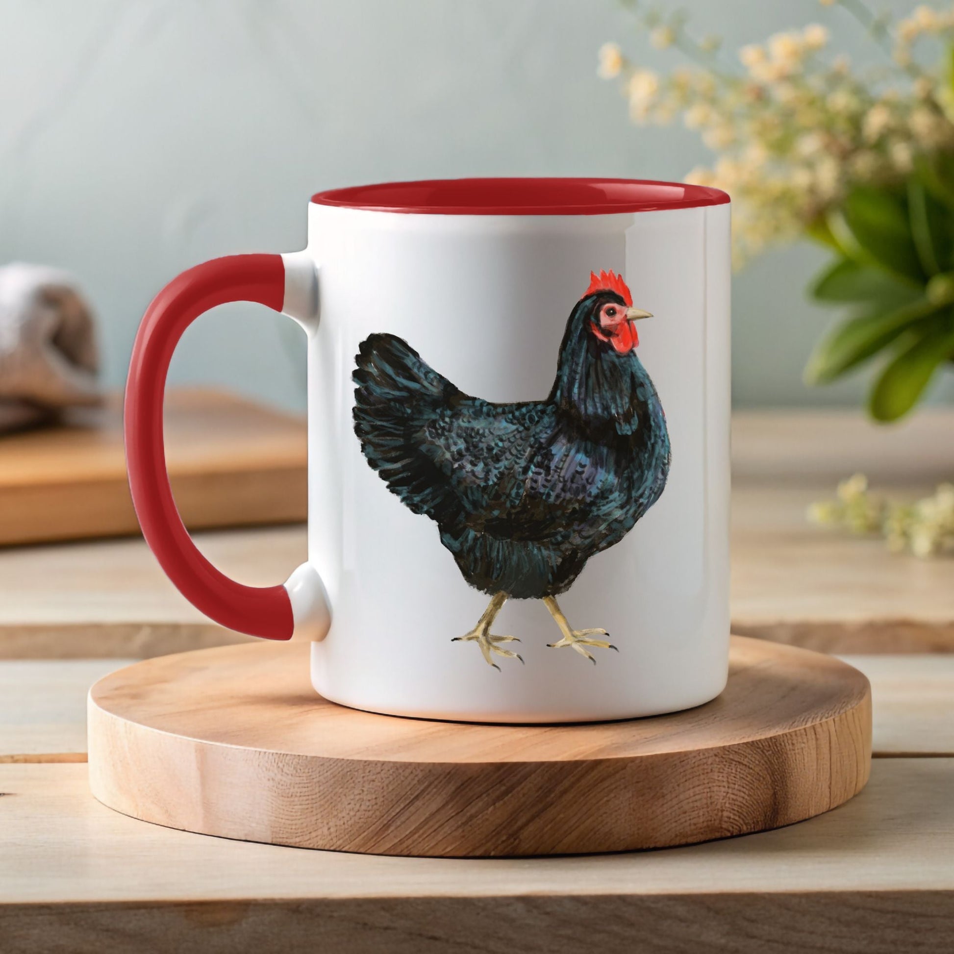Black Hen Mug - MerikaArt