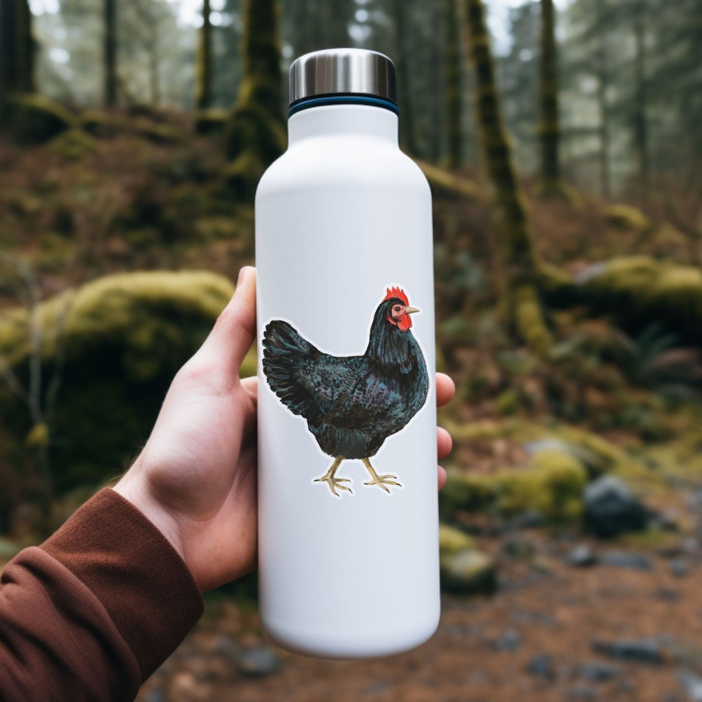 Black Hen Sticker - MerikaArt