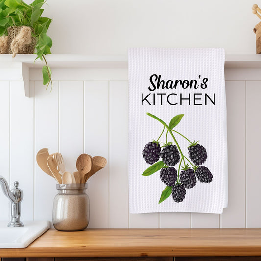 Blackberry Kitchen Towel - MerikaArt