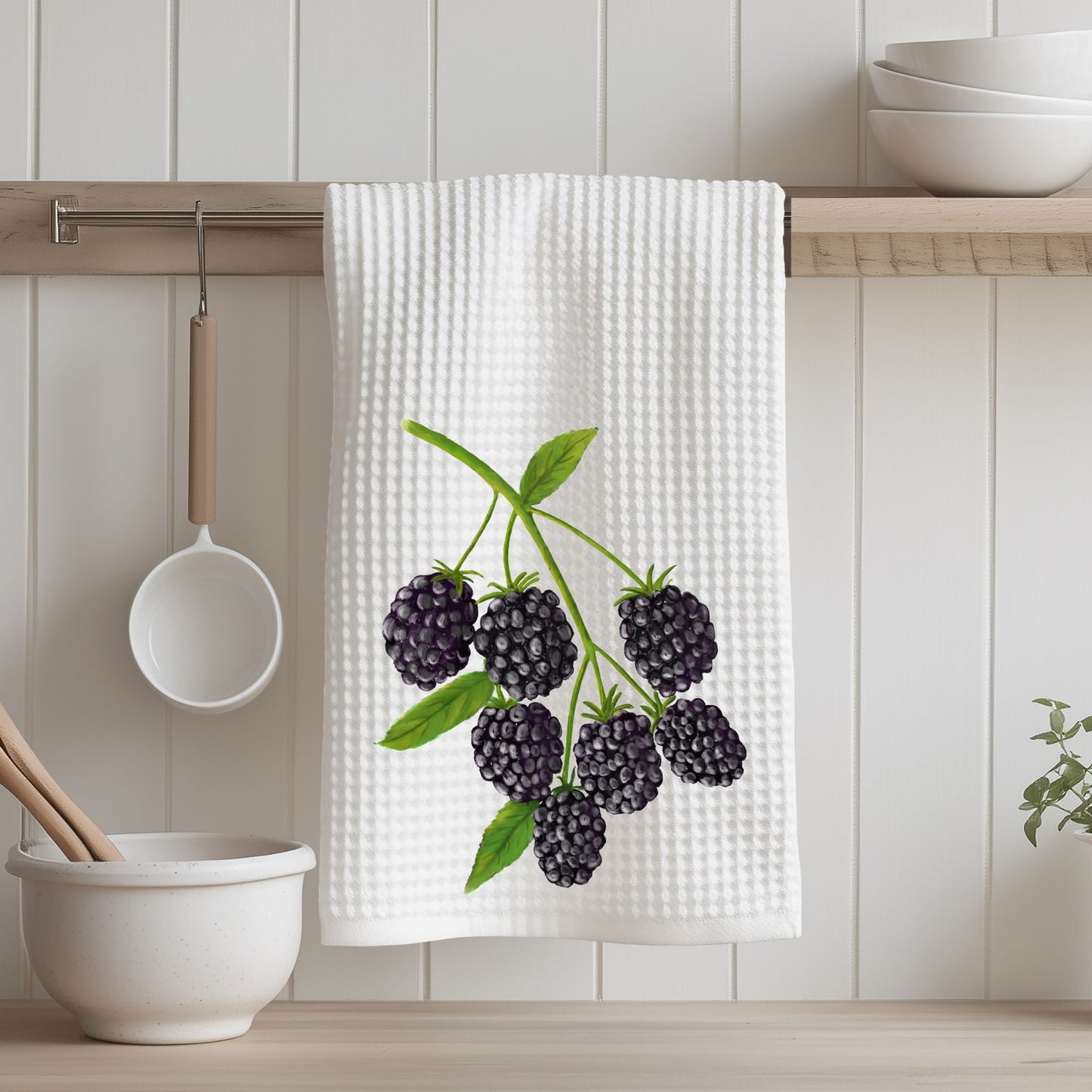 Blackberry Kitchen Towel - MerikaArt