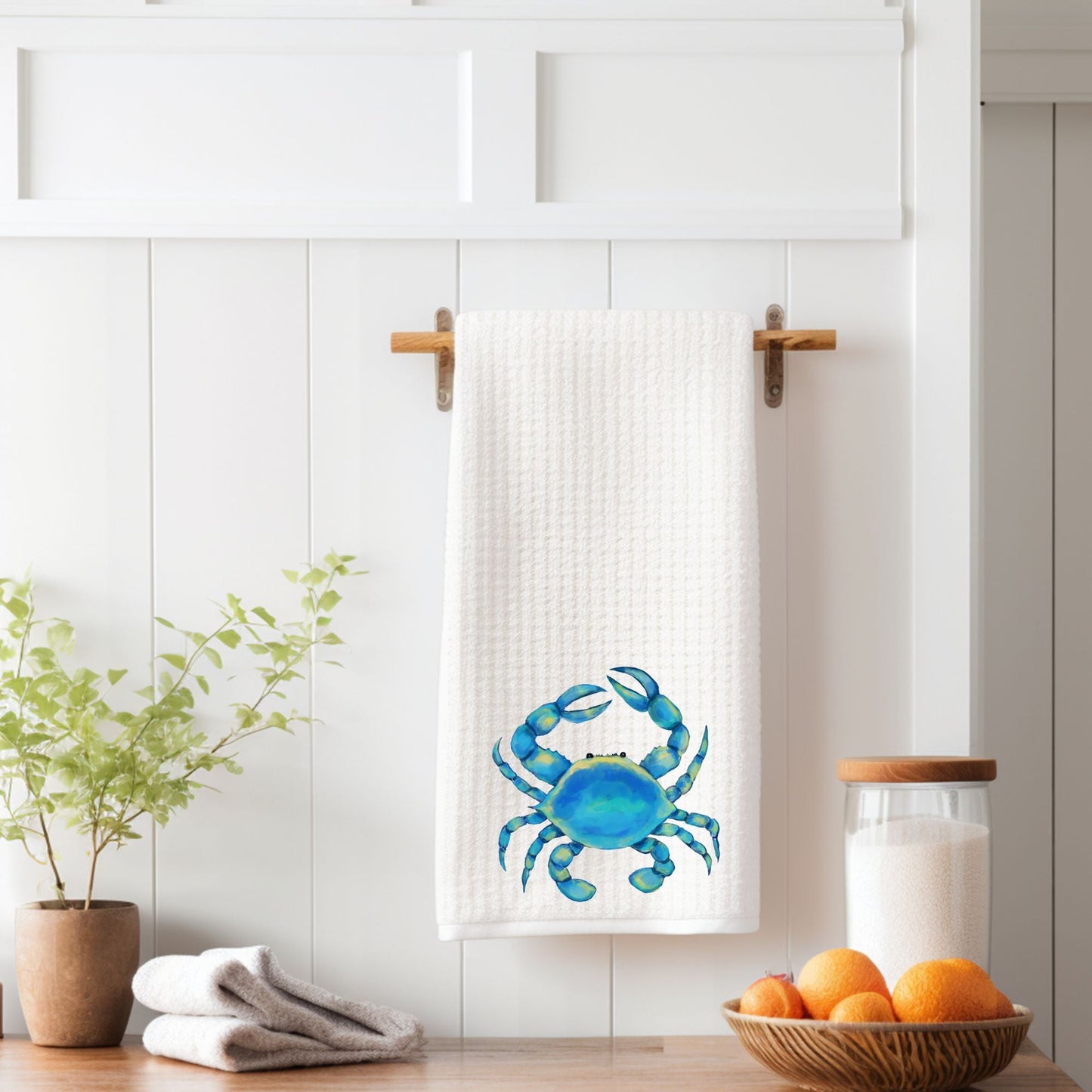 Blue Crab Kitchen Towel - MerikaArt