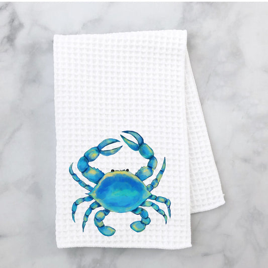 Blue Crab Kitchen Towel - MerikaArt