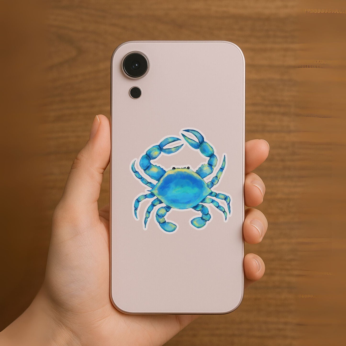 Blue Crab Vinyl Sticker - MerikaArt