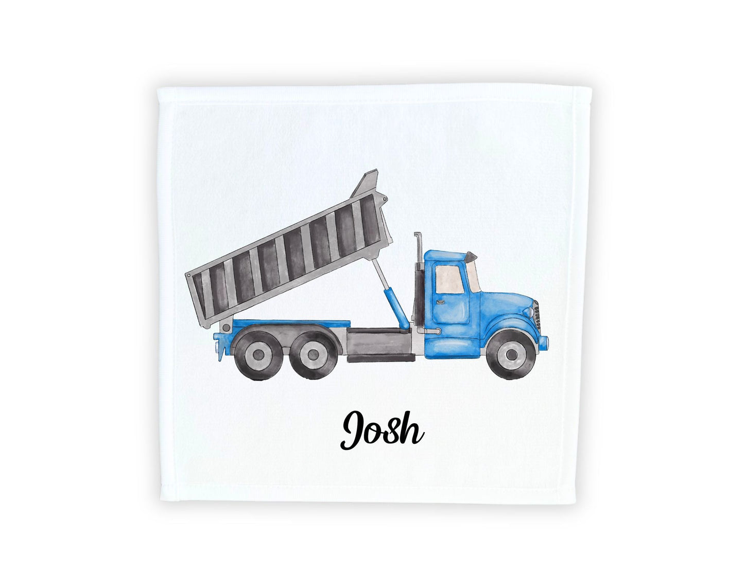 Blue Dump Truck Washcloth - MerikaArt