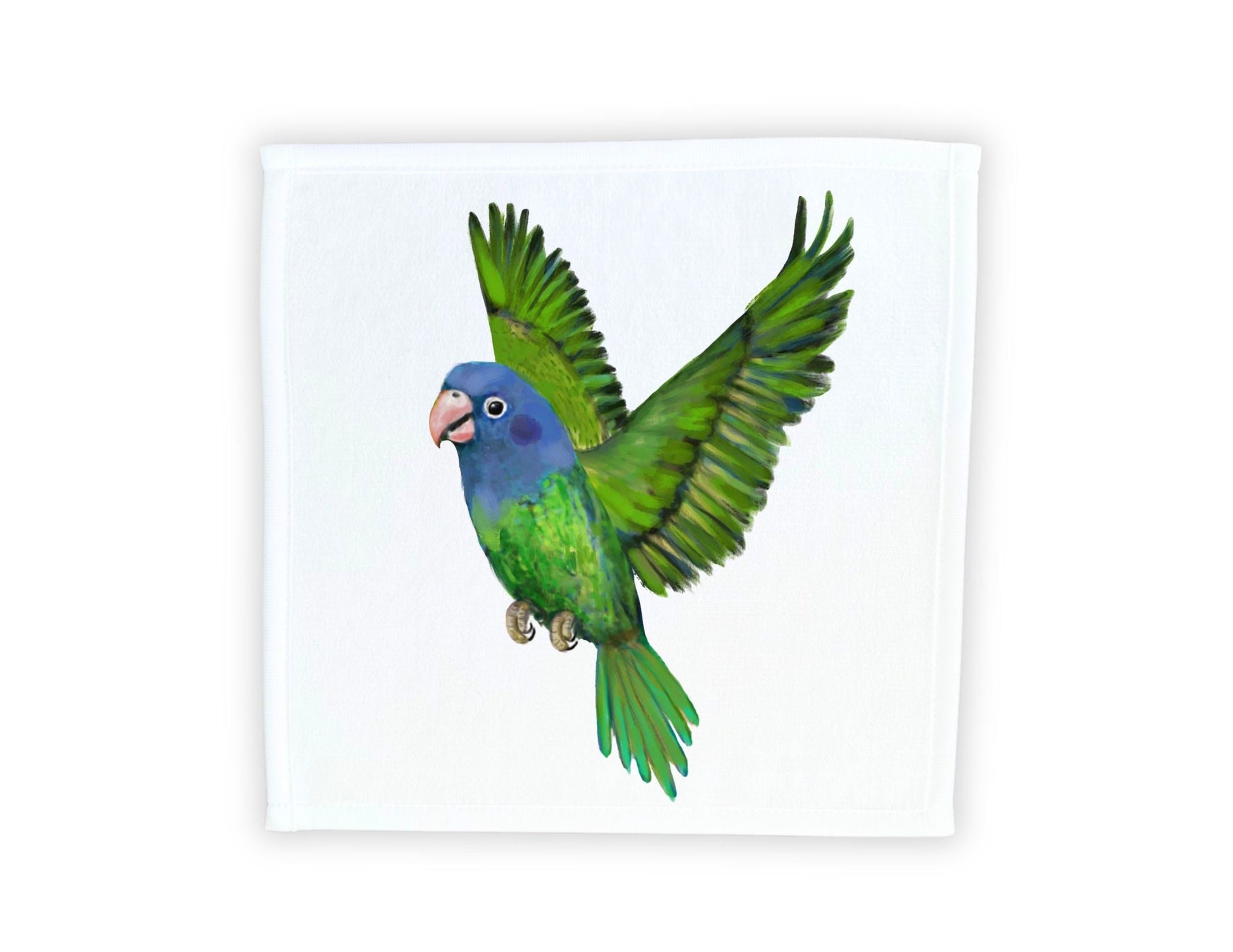 Blue - Headed Parrot Washcloth - MerikaArt