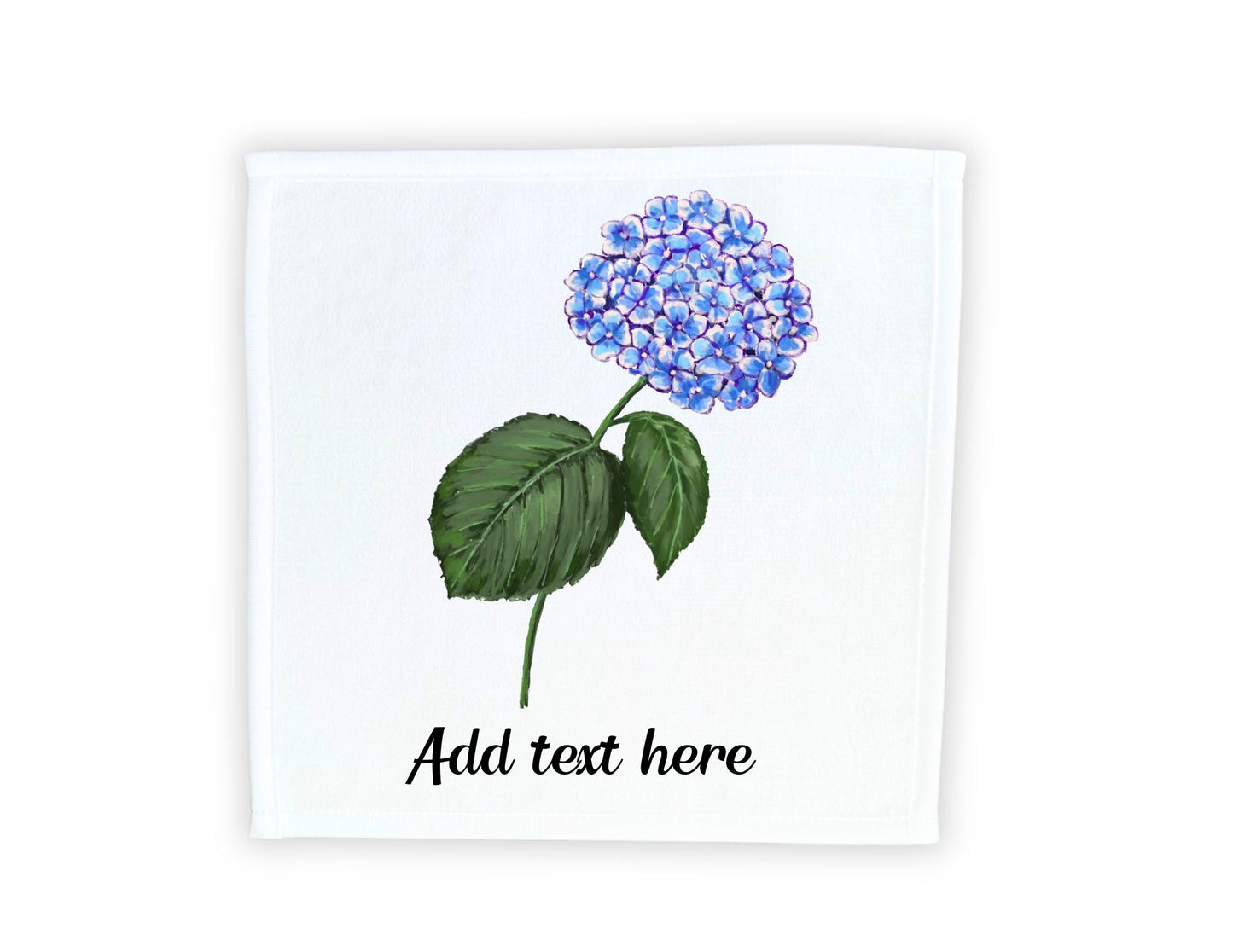 Blue Hydrangea Washcloth - MerikaArt