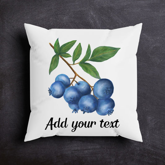 Blueberry Branch Pillow - MerikaArt