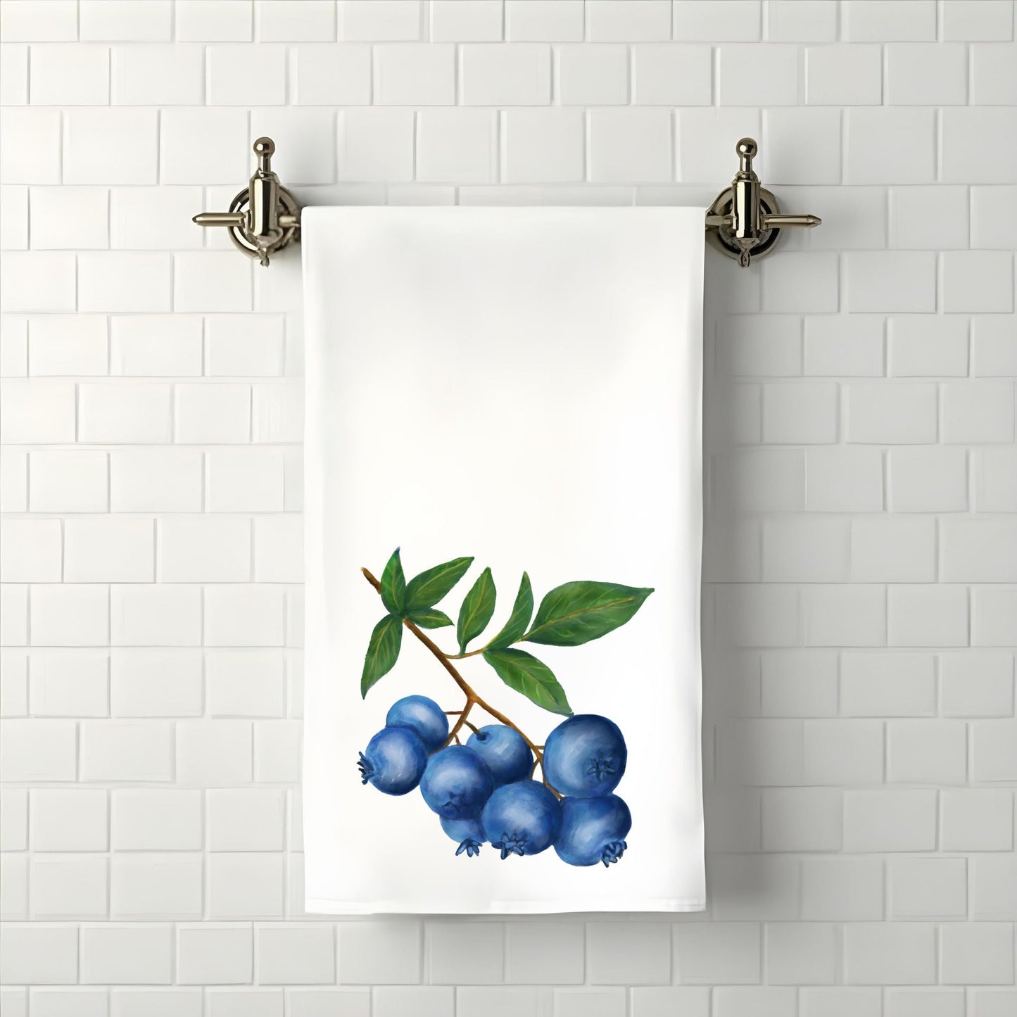 Blueberry Fruit Bathroom Towel - MerikaArt