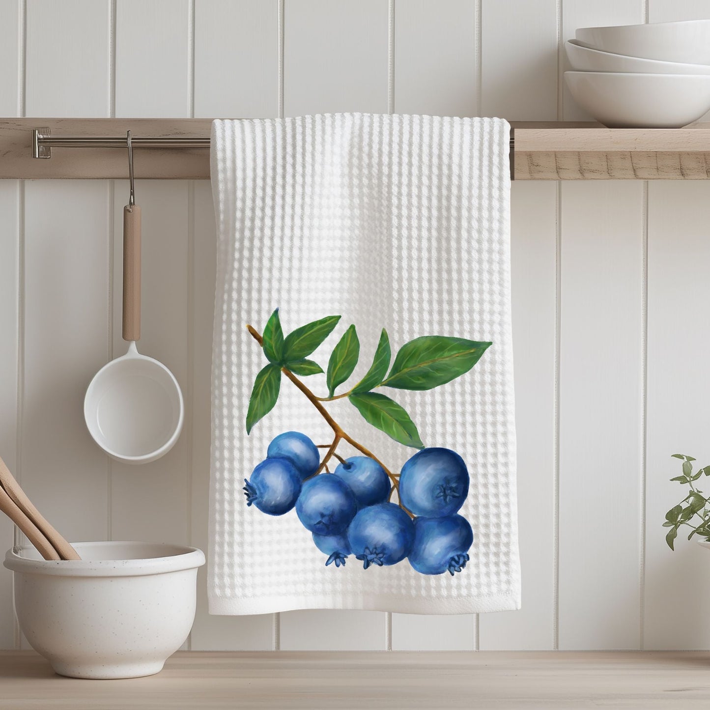 Blueberry Kitchen Towel - MerikaArt