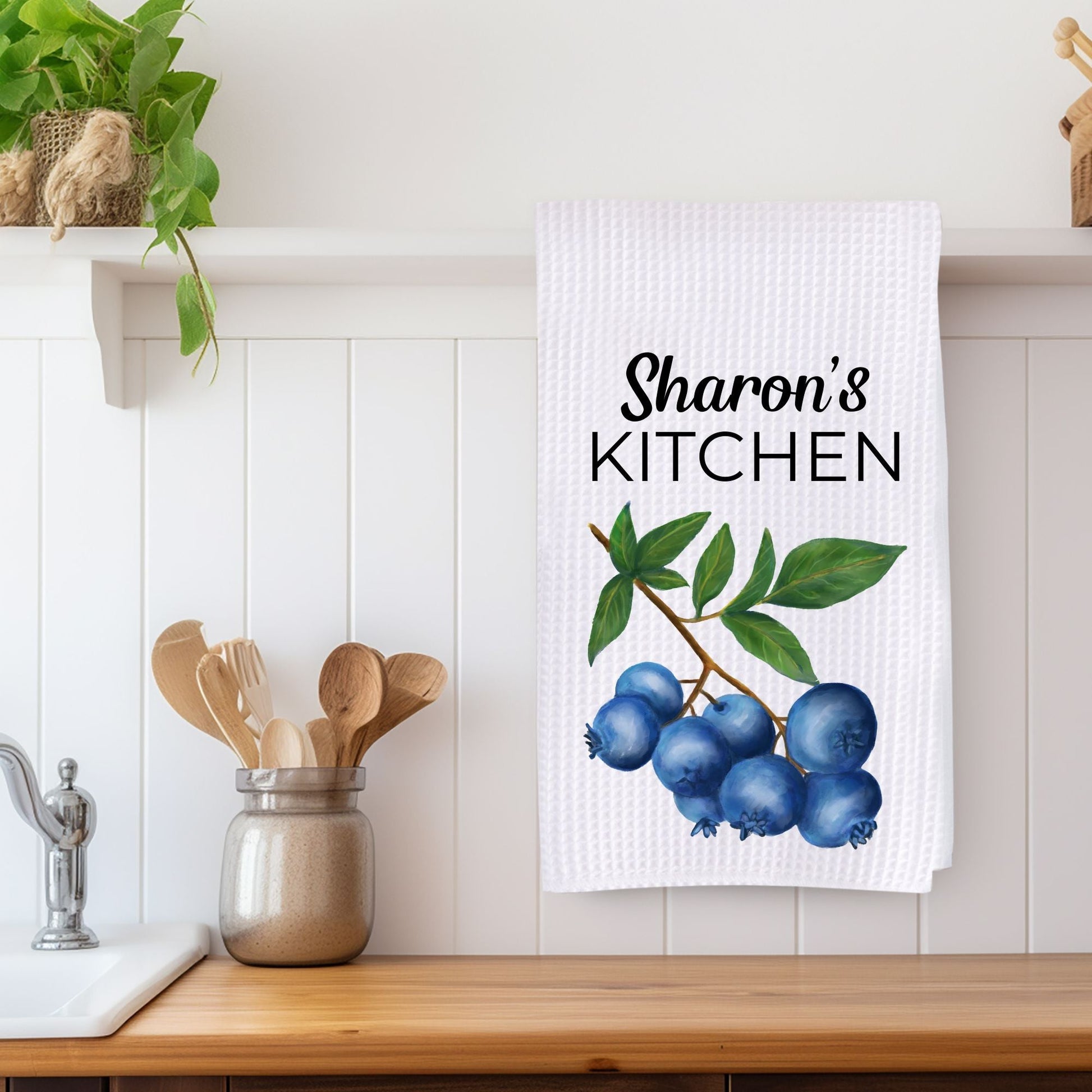 Blueberry Kitchen Towel - MerikaArt
