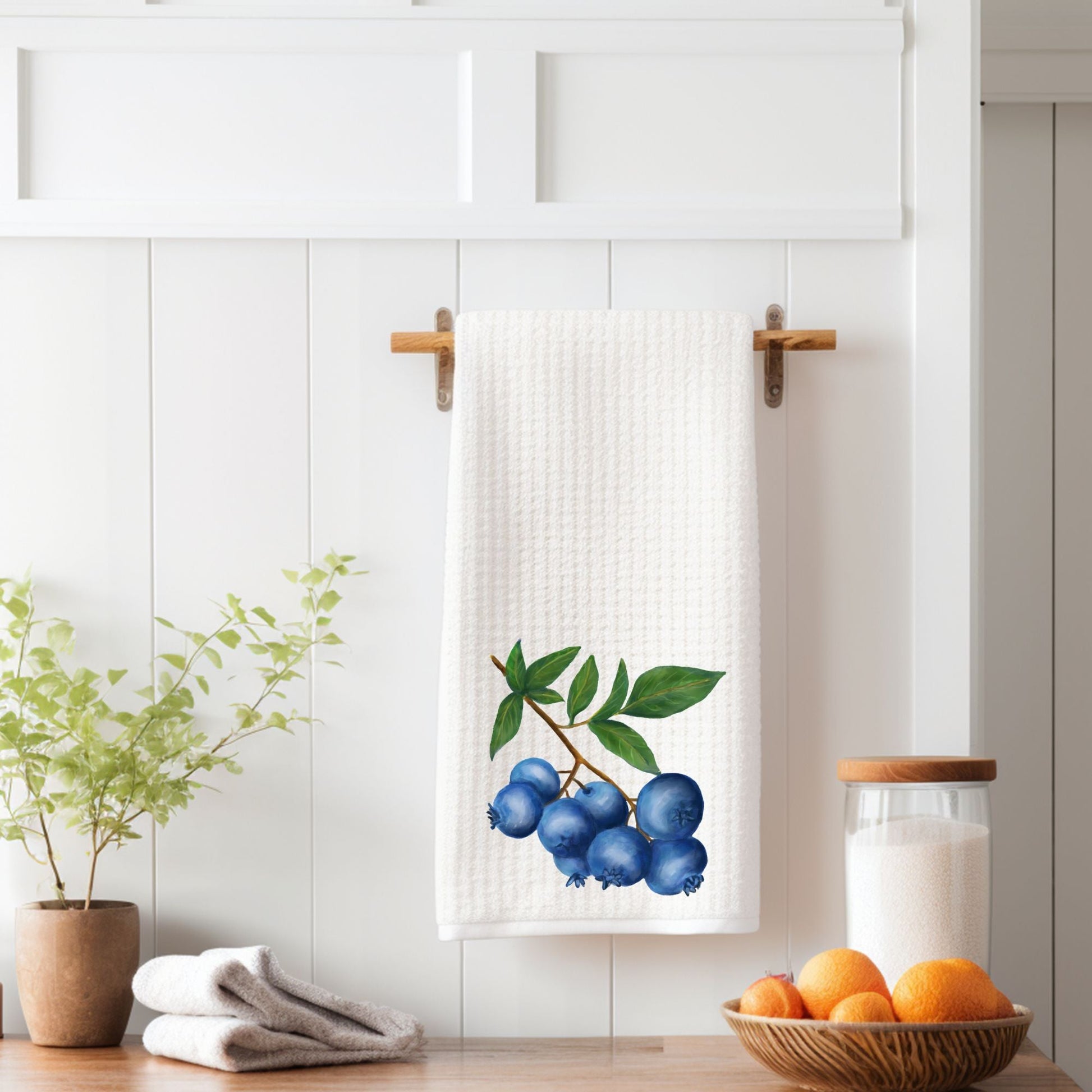 Blueberry Kitchen Towel - MerikaArt