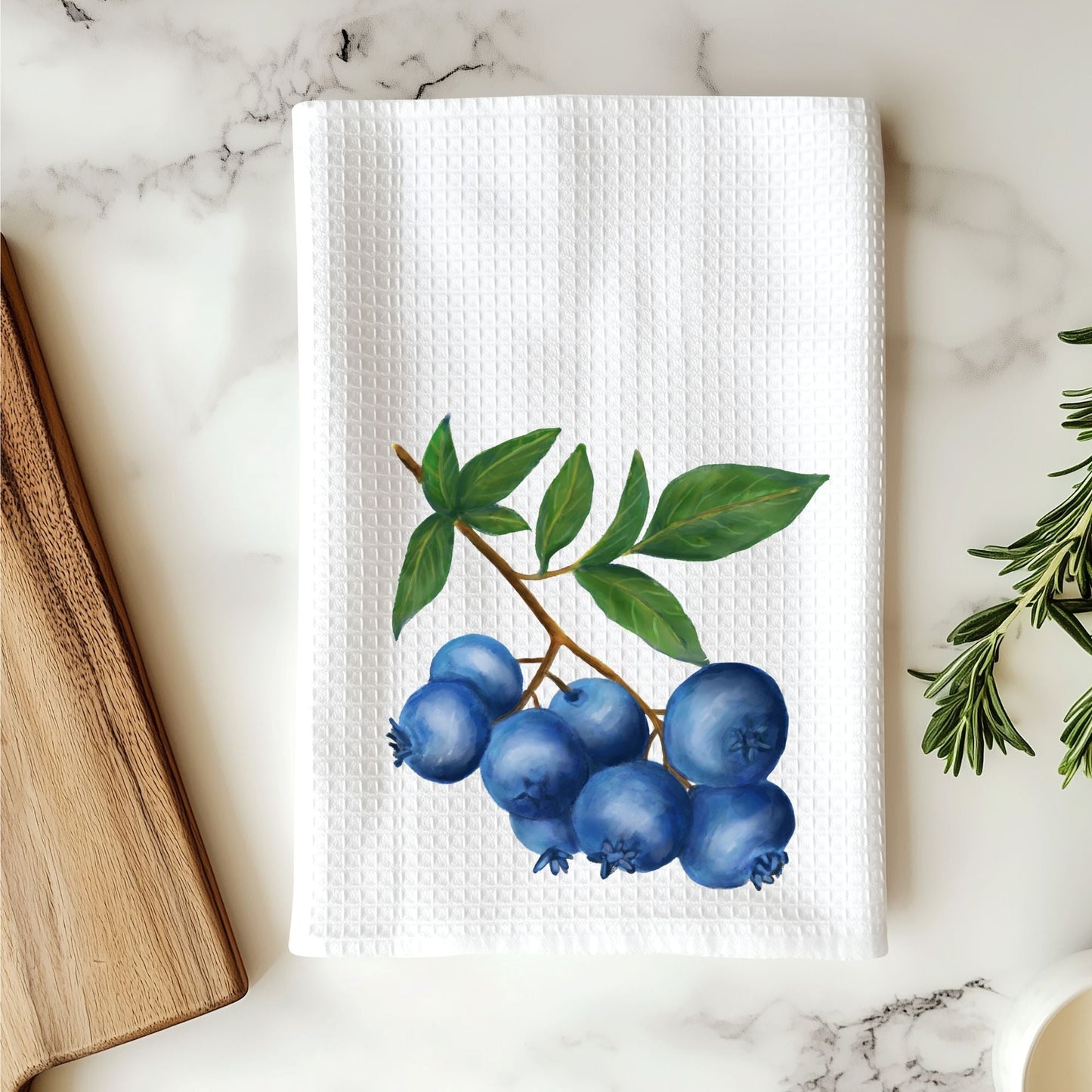 Blueberry Kitchen Towel - MerikaArt