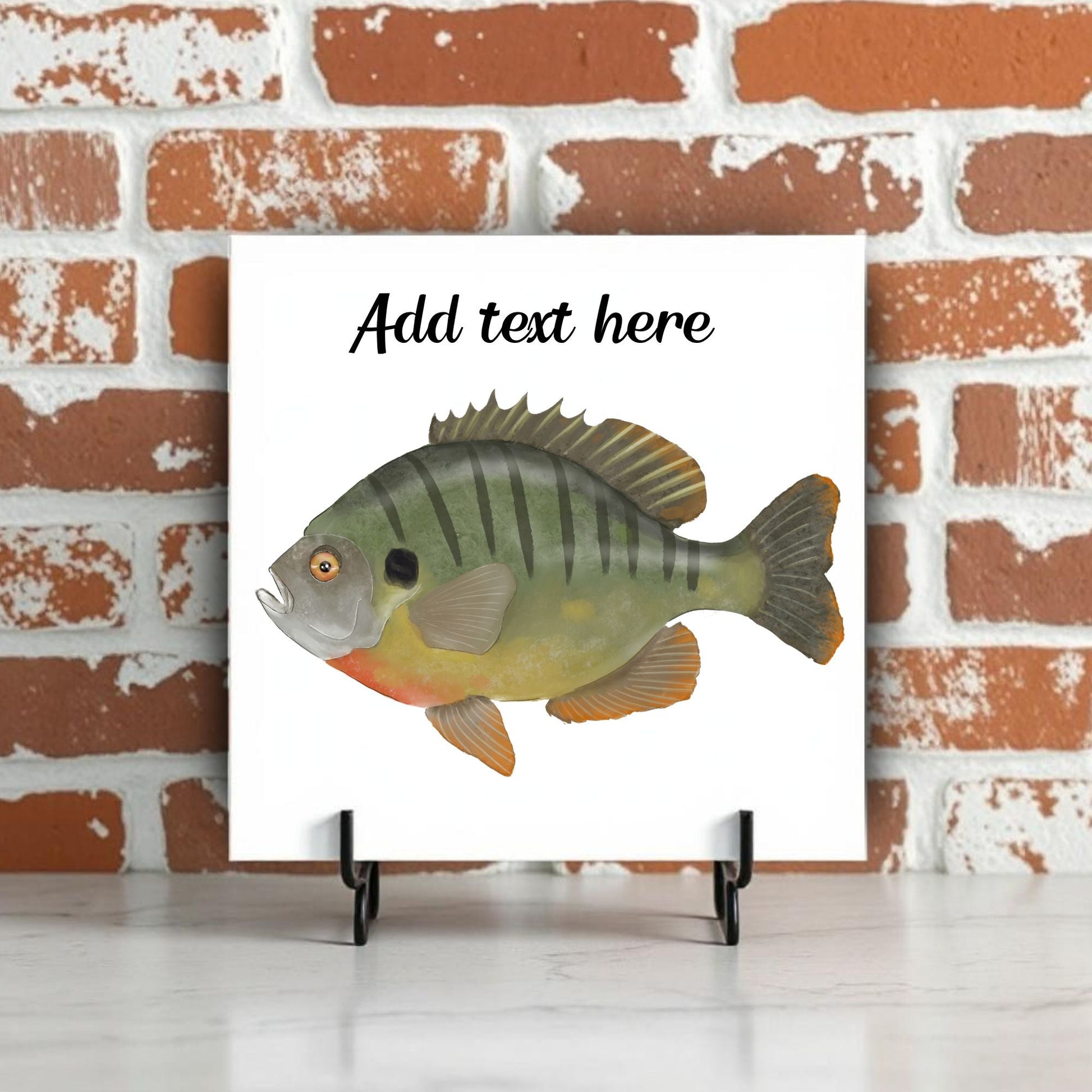 Bluegill Ceramic Tile – Handcrafted Freshwater Fish Decor - MerikaArt