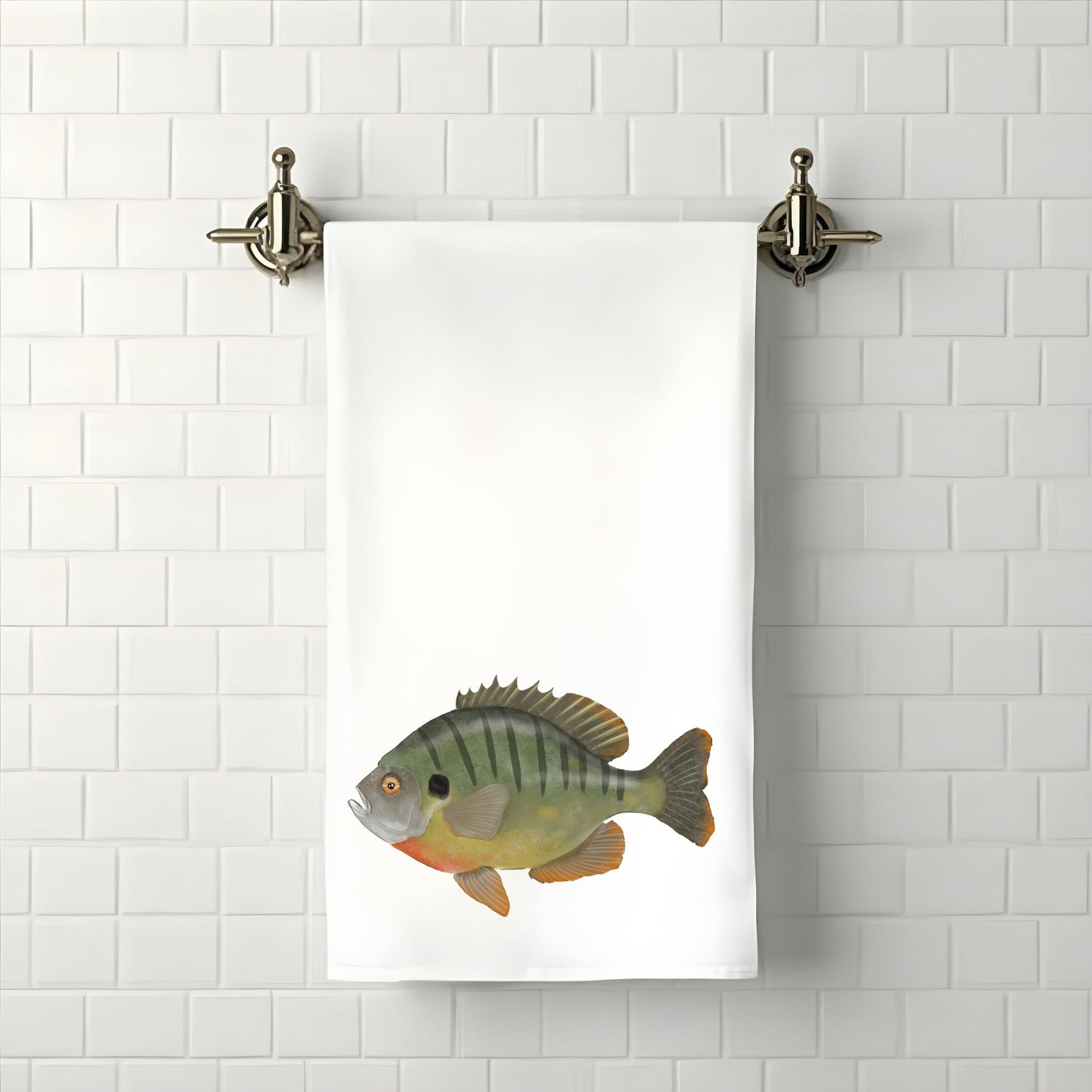 Bluegill Fish Bathroom Towel - MerikaArt