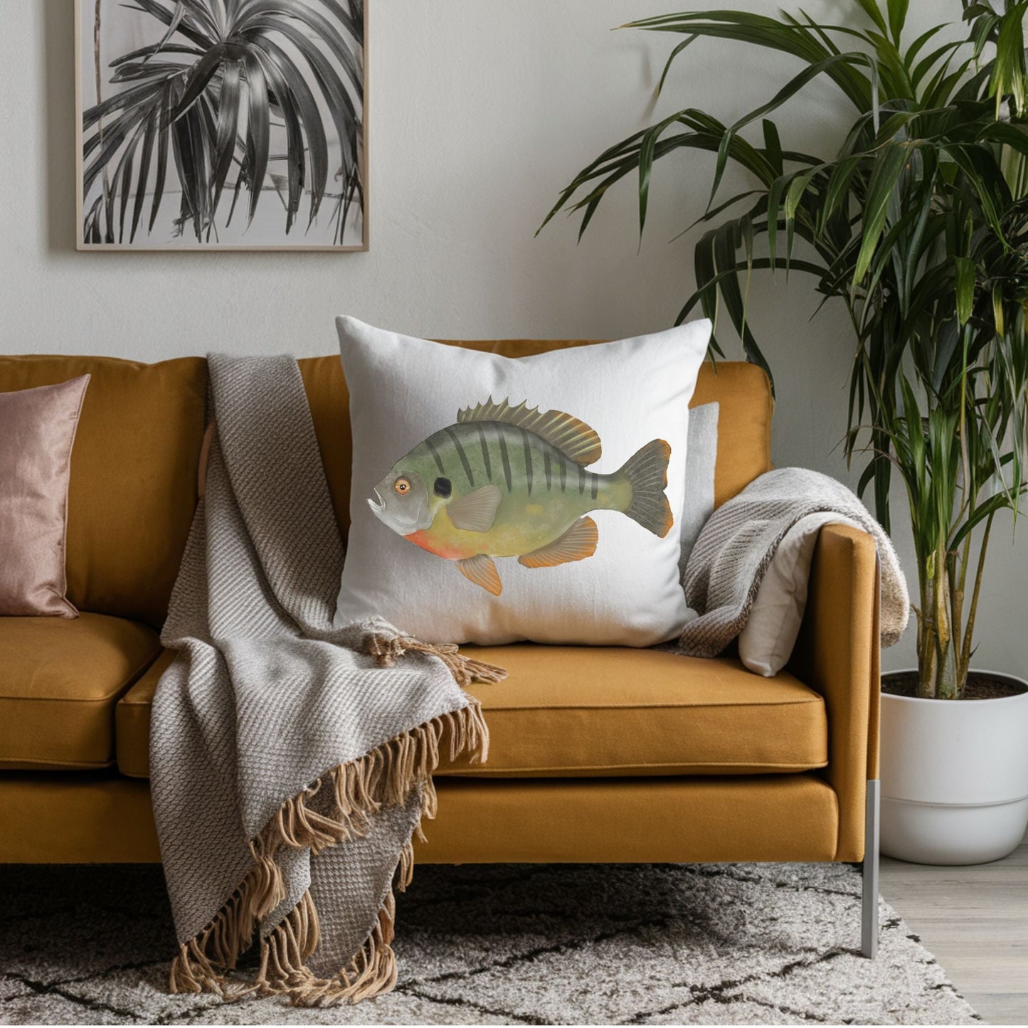 Bluegill Fish Pillow - MerikaArt
