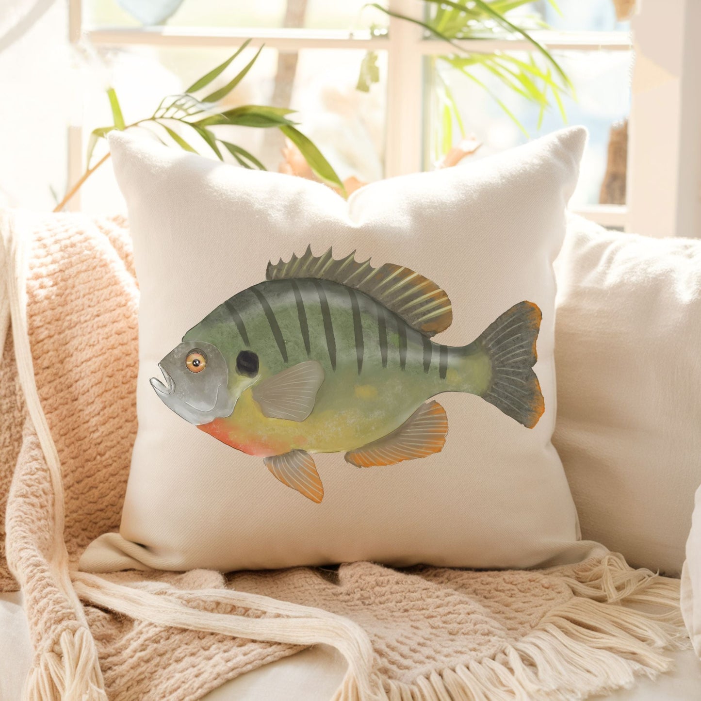 Bluegill Fish Pillow - MerikaArt