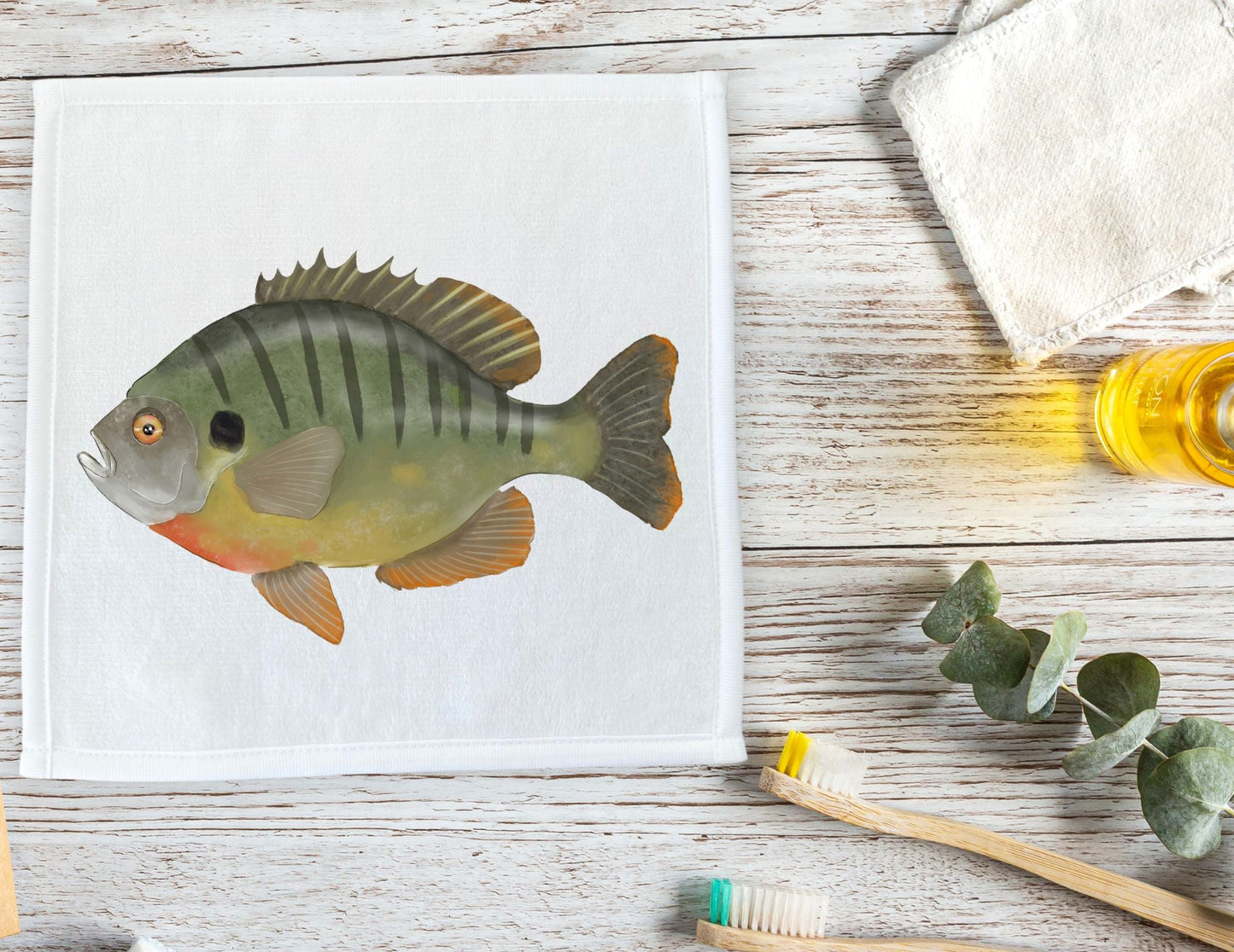 Bluegill Fish Washcloth - MerikaArt