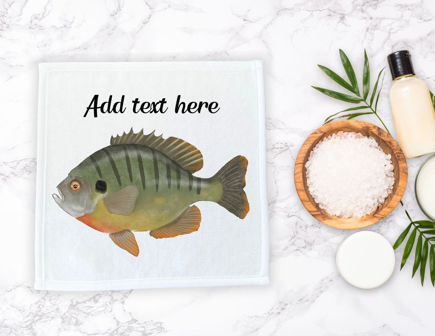 Bluegill Fish Washcloth - MerikaArt