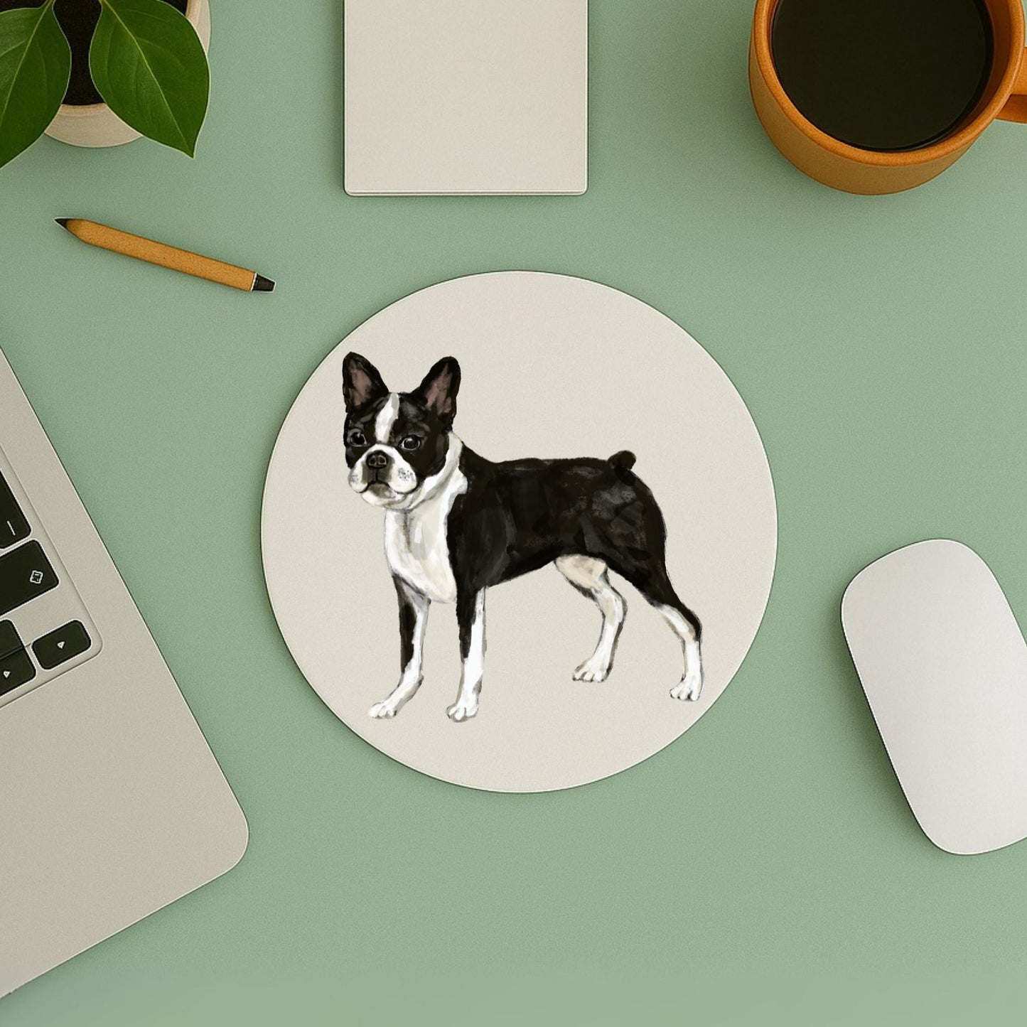 Boston Terrier Mousepad - MerikaArt