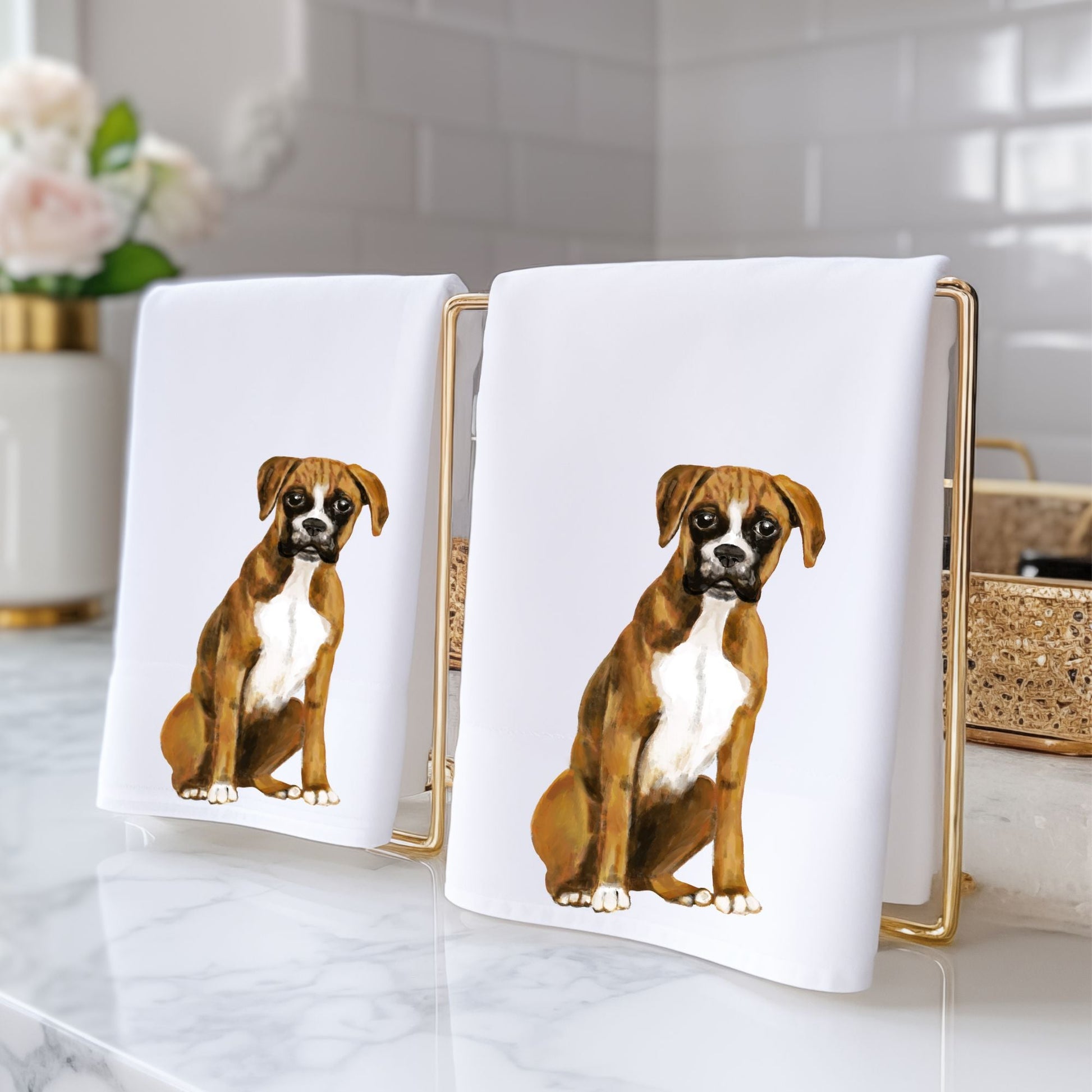 Boxer Bathroom Towel - MerikaArt