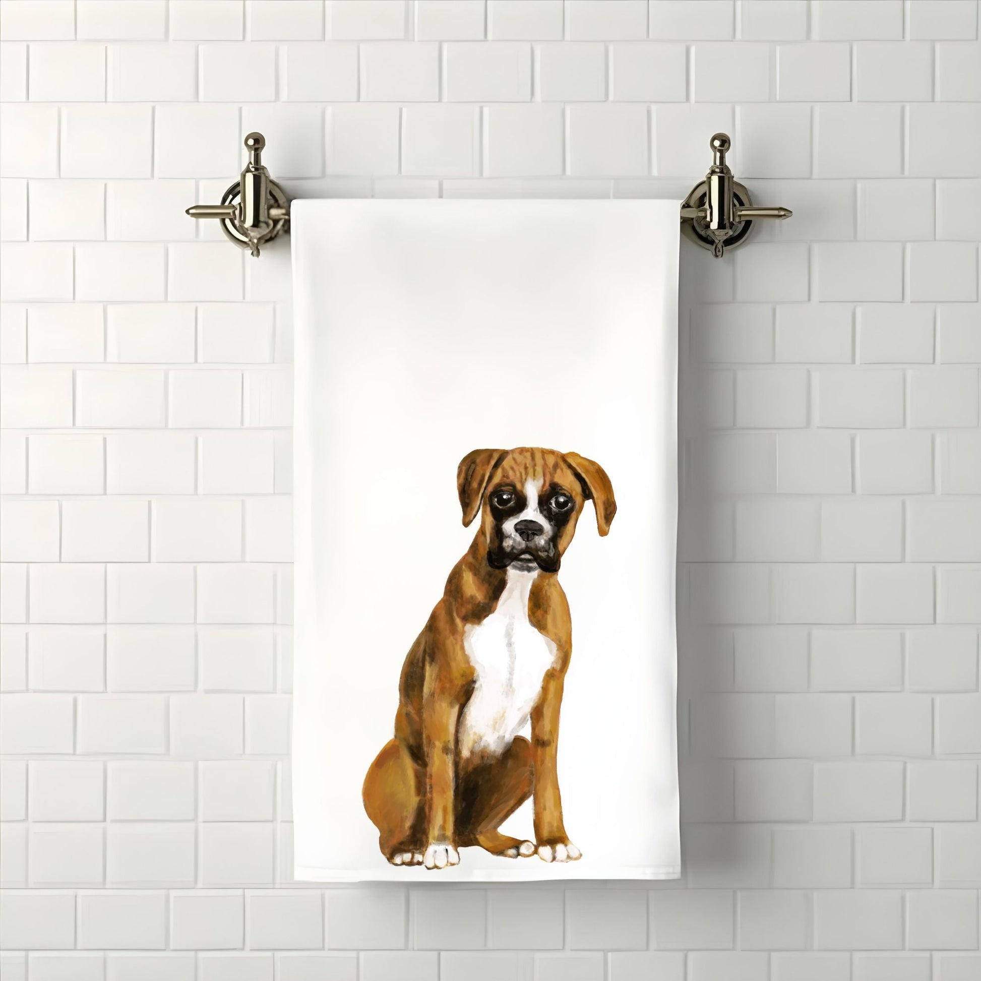 Boxer Bathroom Towel - MerikaArt