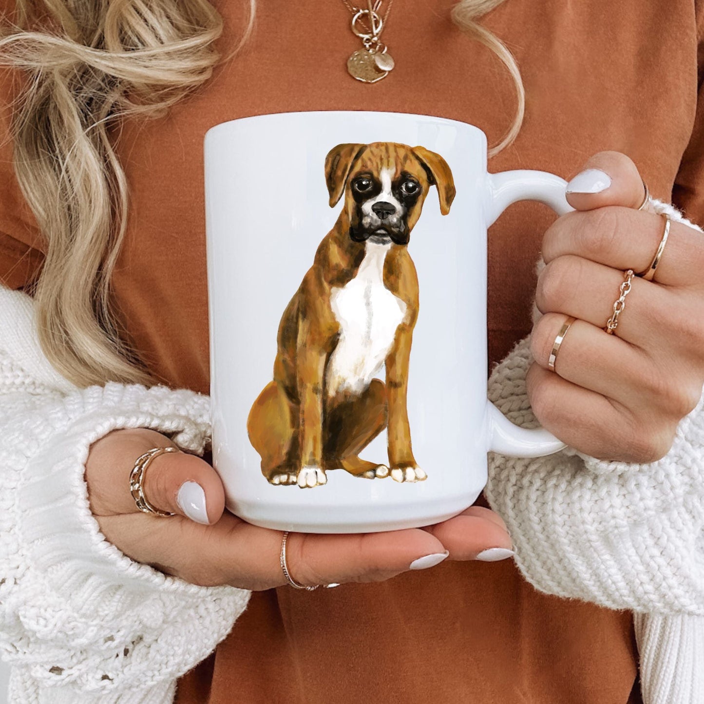 Boxer Dog Mug - MerikaArt
