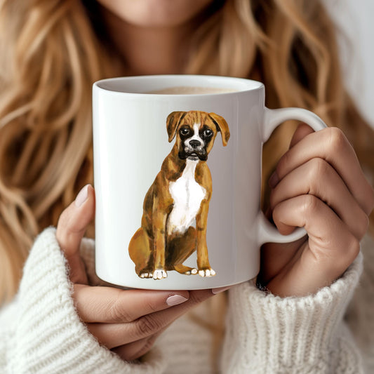 Boxer Dog Mug - MerikaArt