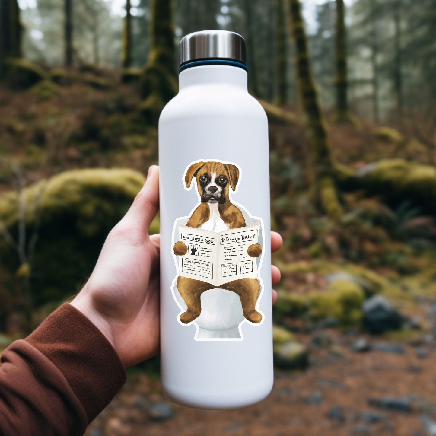 Boxer Dog Vinyl Sticker - MerikaArt