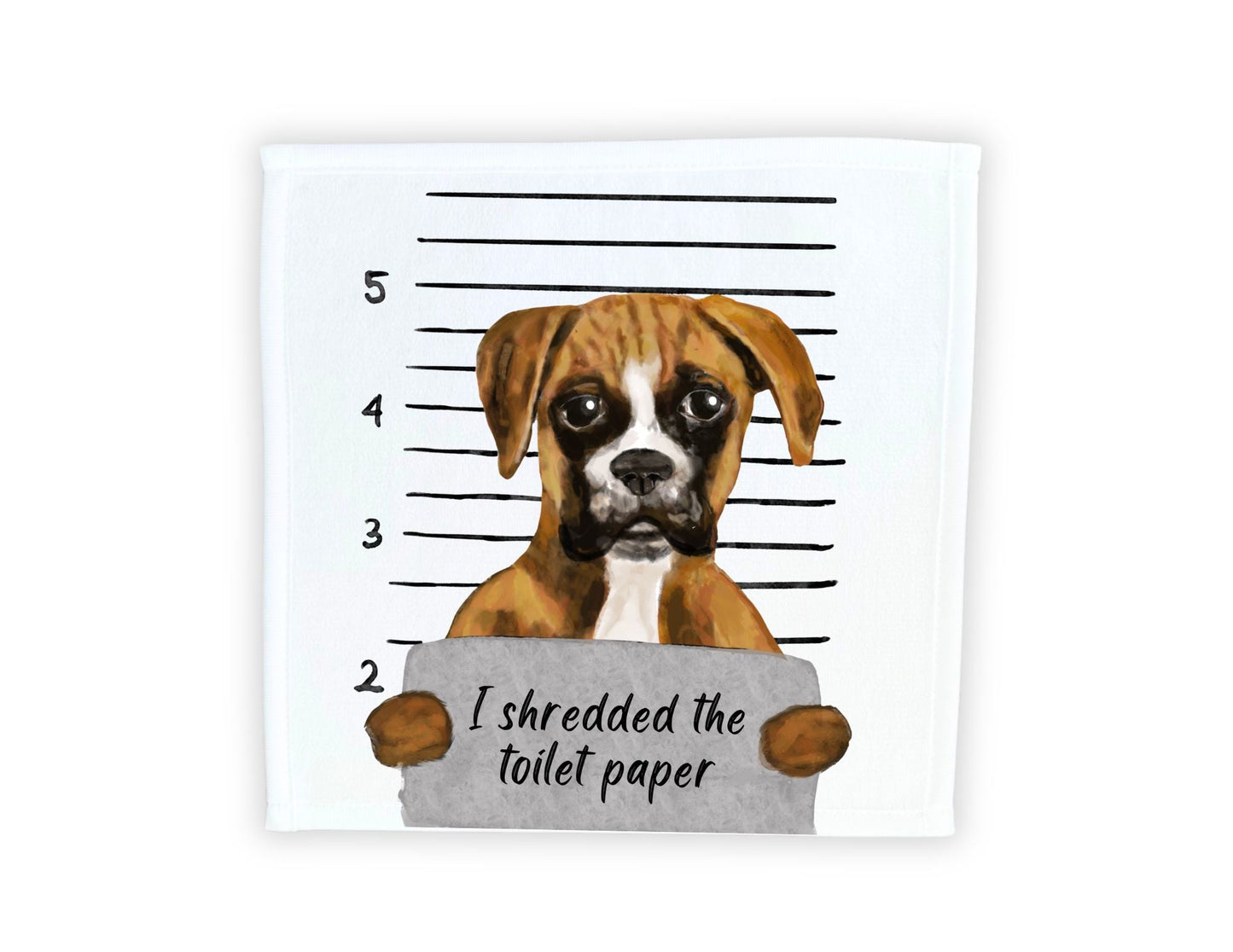 Boxer Dog Washcloth - MerikaArt