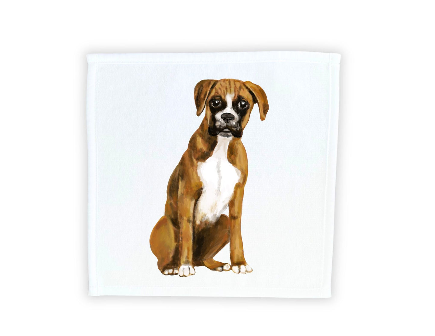 Boxer Dog Washcloth - MerikaArt