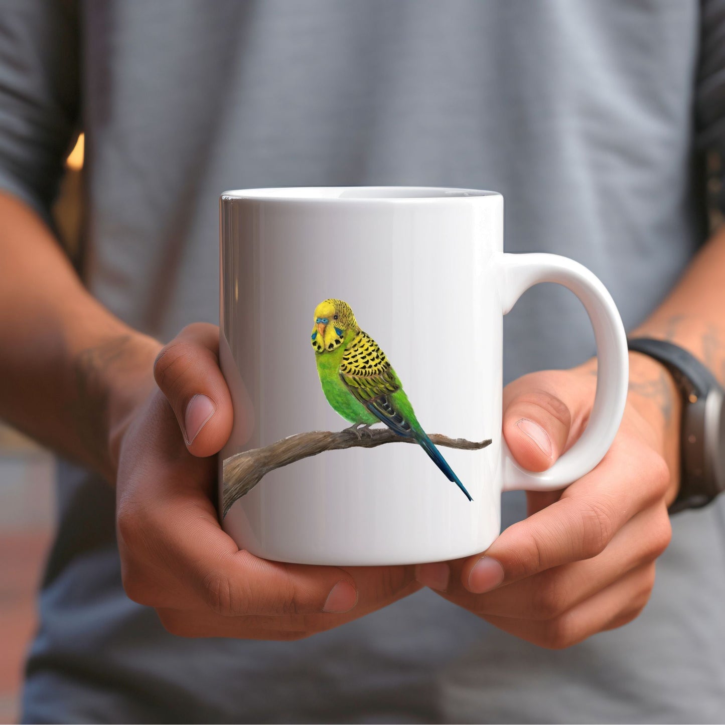 Budgerigar Mug - MerikaArt