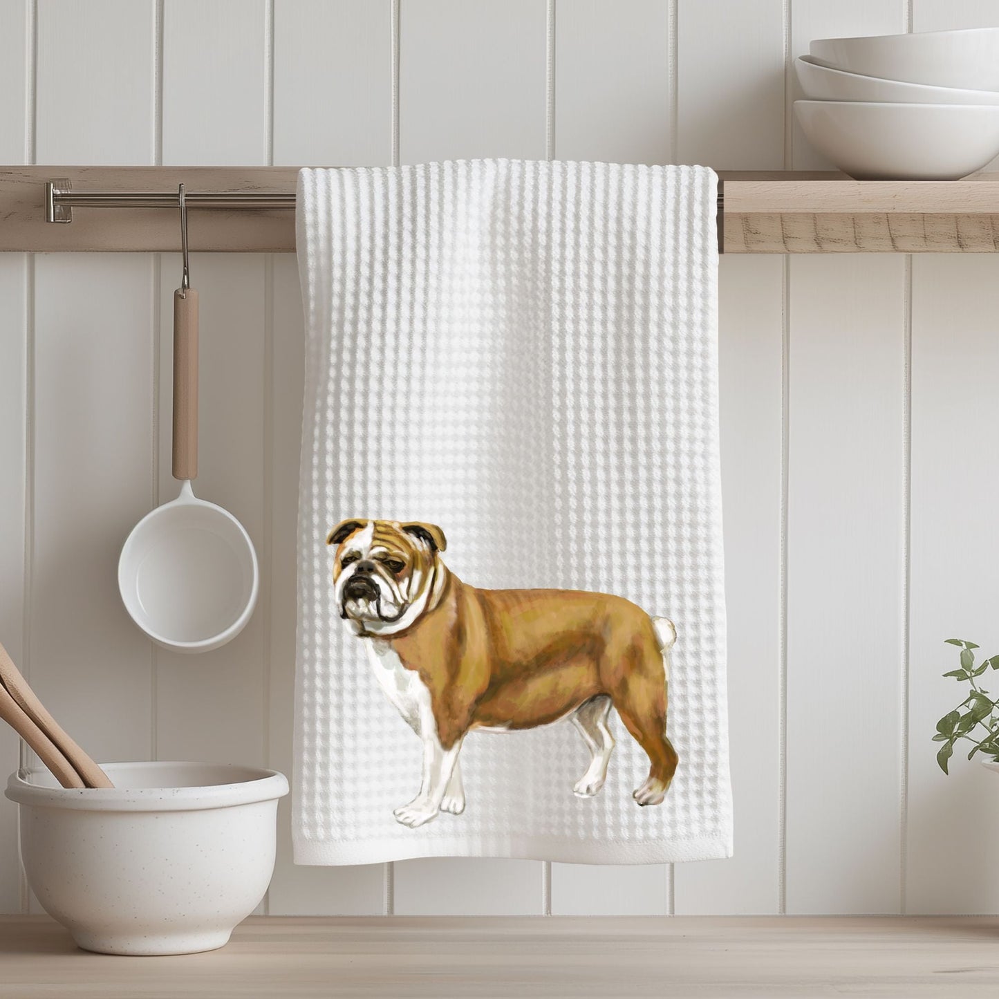 Bulldog Kitchen Towel - MerikaArt