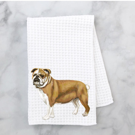 Bulldog Kitchen Towel - MerikaArt