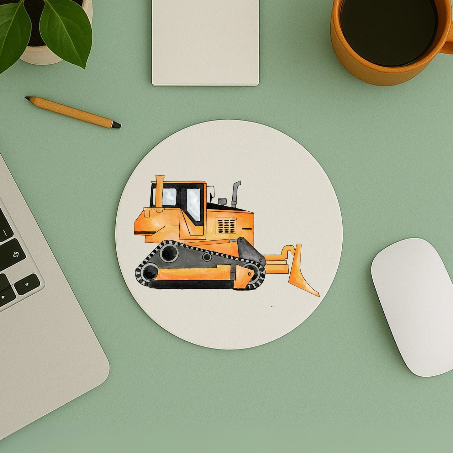 Bulldozer Mousepad - MerikaArt
